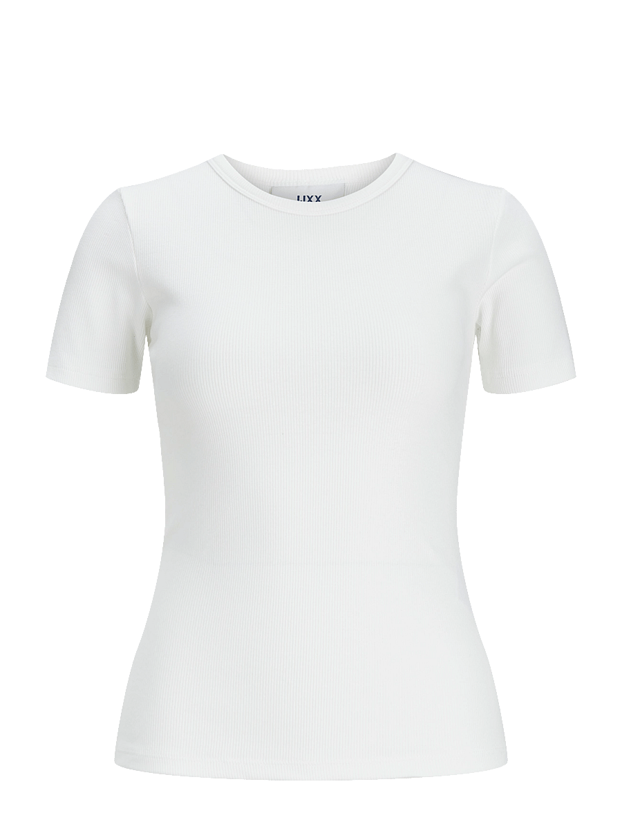 JJXX Kids - JXFRANKIE STR SS RIB TEE JRS NOOS GRL - lühikeste varrukatega t-särgid - bright white - 1