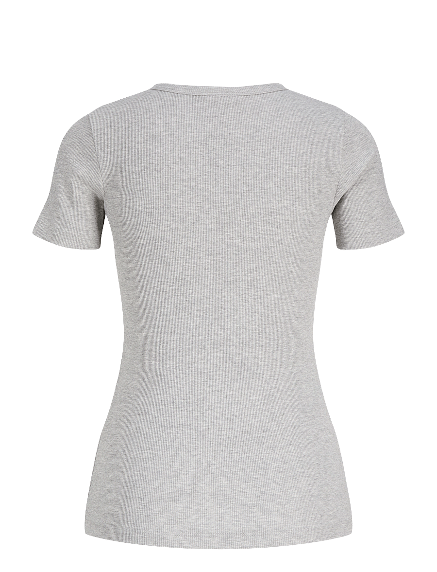 JJXX Kids - JXFRANKIE STR SS RIB TEE JRS NOOS GRL - kurzärmelige - light grey melange - 1
