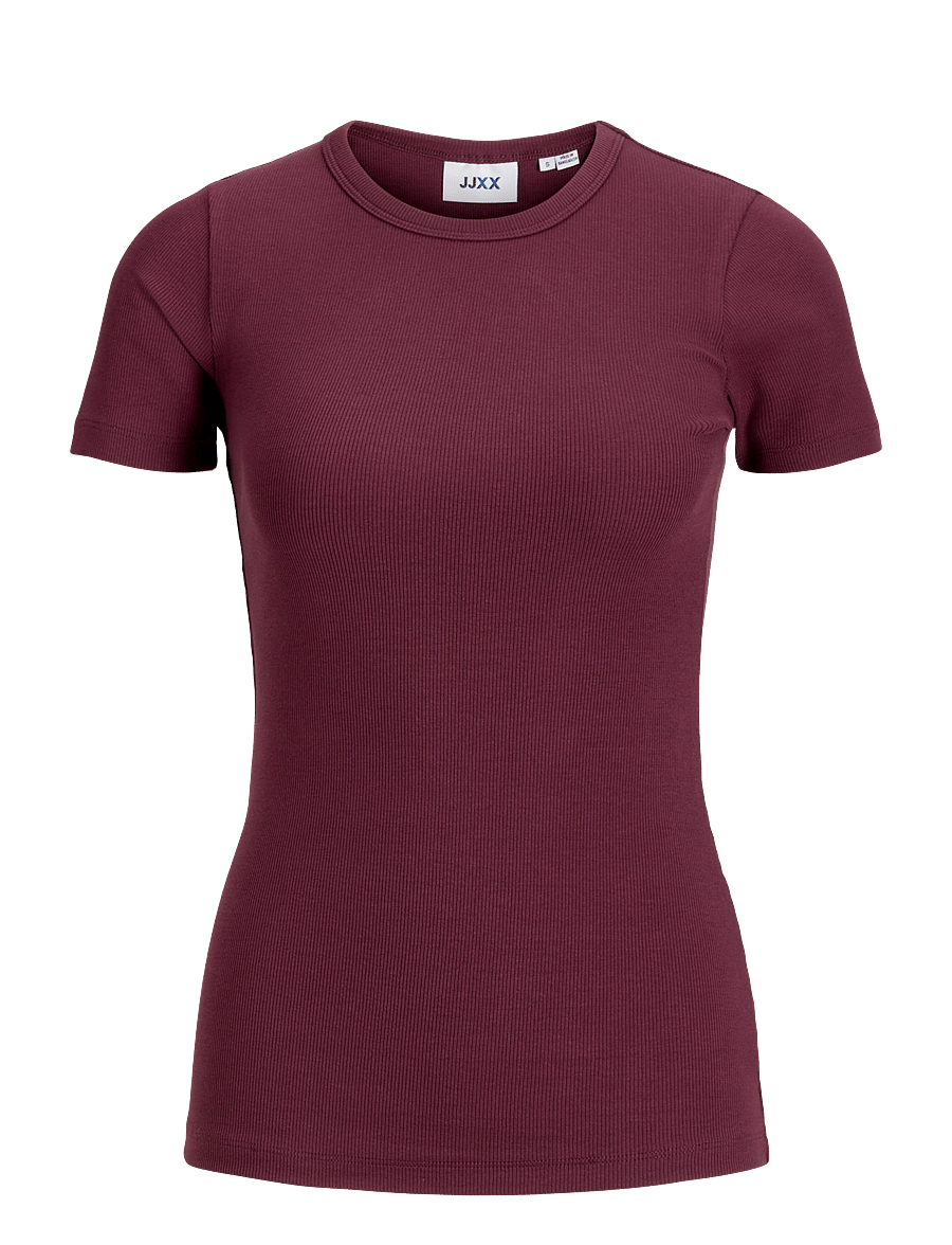 JJXX Kids - JXFRANKIE STR SS RIB TEE JRS NOOS GRL - kortærmede t-shirts - winetasting - 1