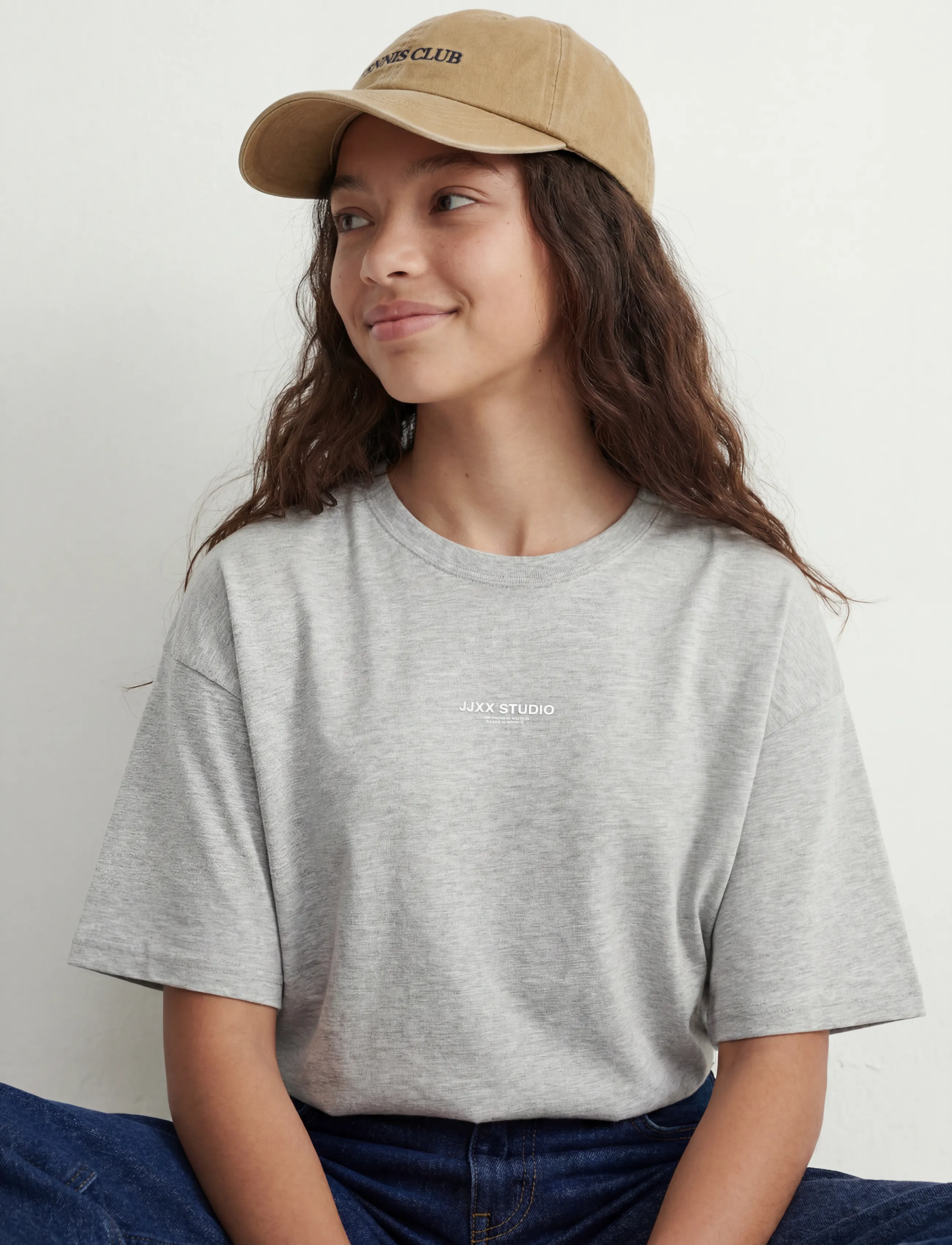 JJXX Kids - JXSTUDIO VESTERBRO TEE JRS NOOS GRL - kortärmade t-shirts - light grey melange - 5