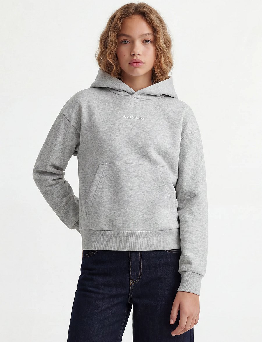 JJXX Kids - JXSTUDIO VESTERBRO HOOD SWT NOOS GRL - kapuzenpullover - light grey melange - 0