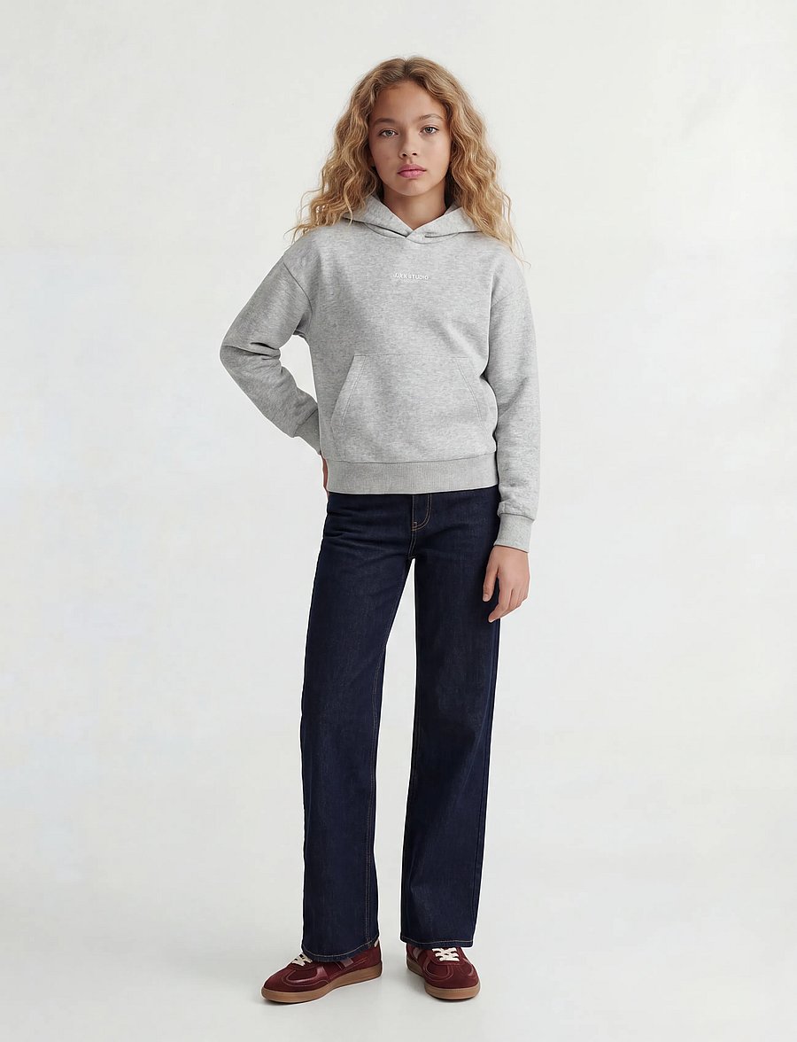 JJXX Kids - JXSTUDIO VESTERBRO HOOD SWT NOOS GRL - kapuzenpullover - light grey melange - 4
