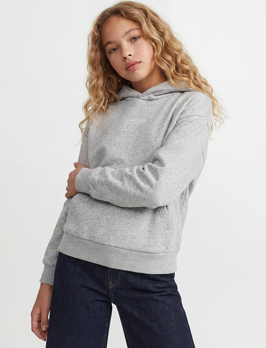 JJXX Kids - JXSTUDIO VESTERBRO HOOD SWT NOOS GRL - kapuzenpullover - light grey melange - 5