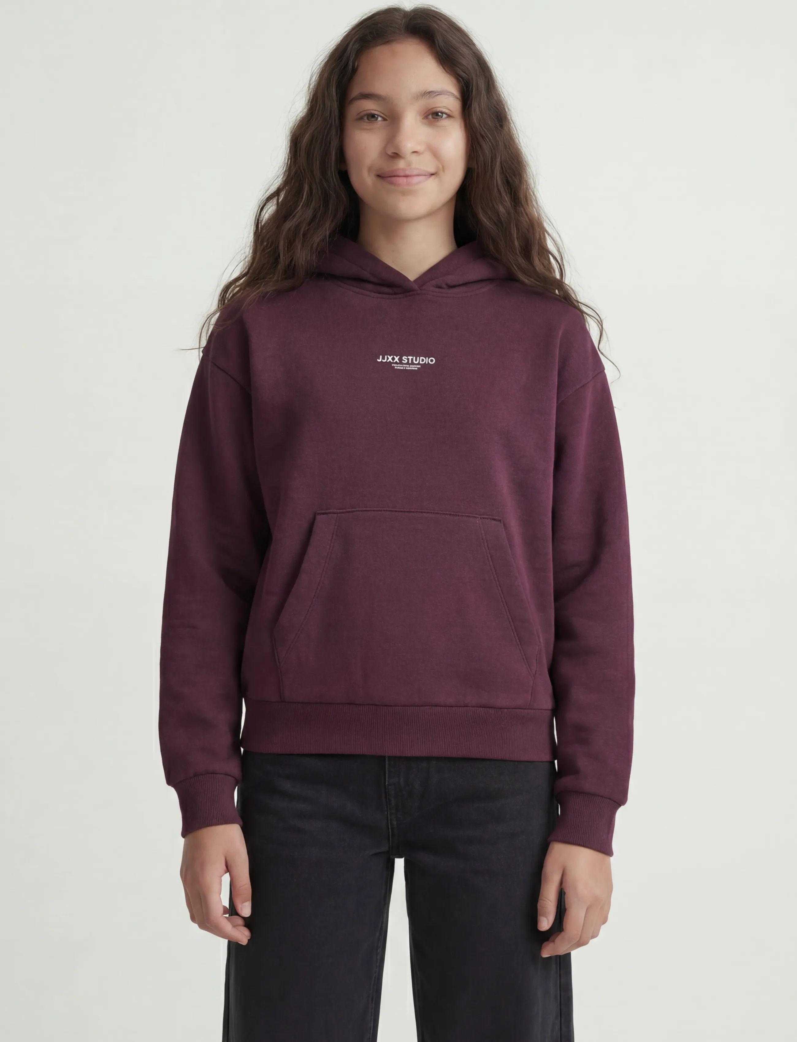 JJXX Kids JXSTUDIO VESTERBRO HOOD SWT NOOS GRL - Kapuzenpullover - WINETASTING / burgundy