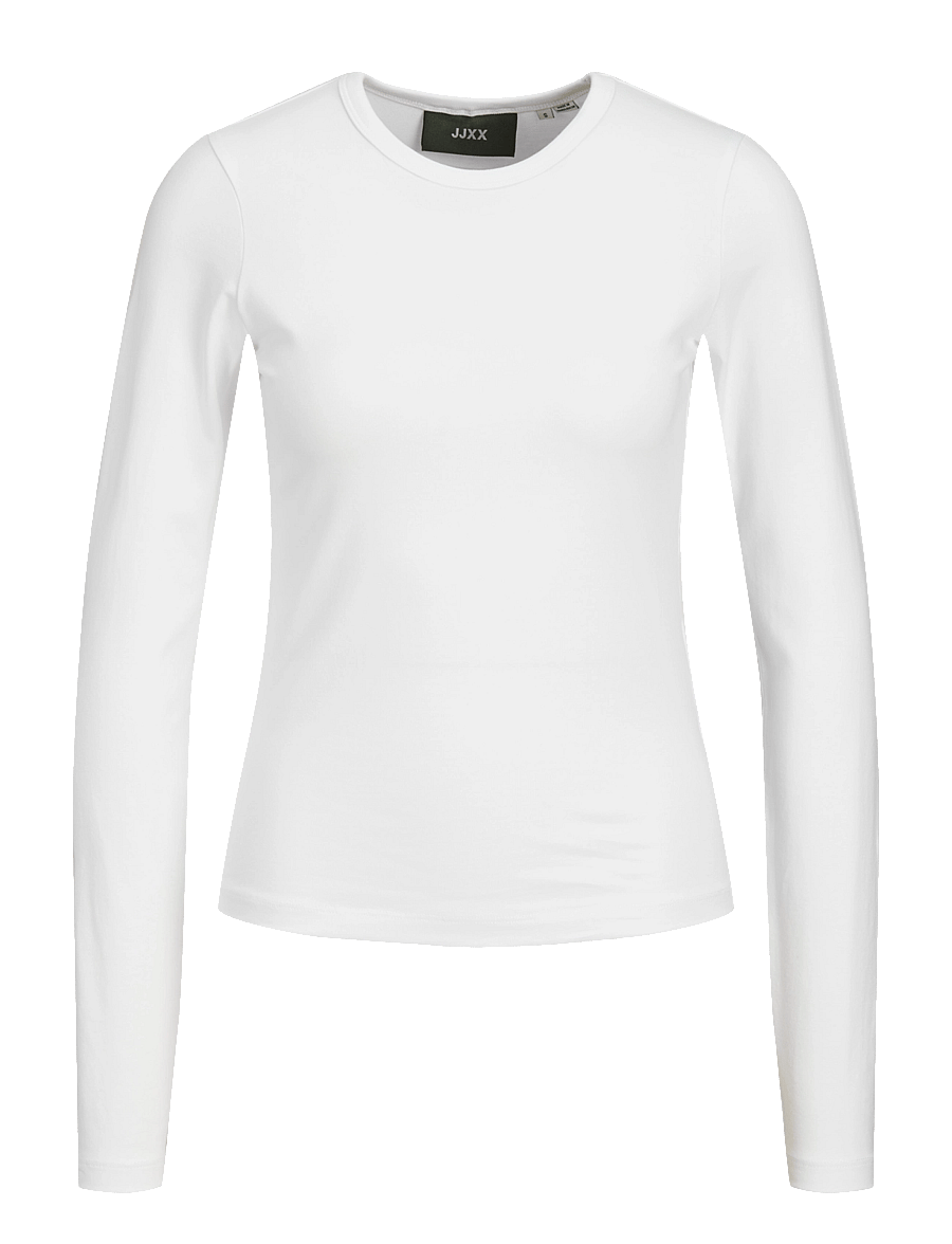 JJXX Kids - JXCELINE GIGI STR LS TEE JRS NOOS GRL - pikkade varrukatega t-särgid - bright white - 1