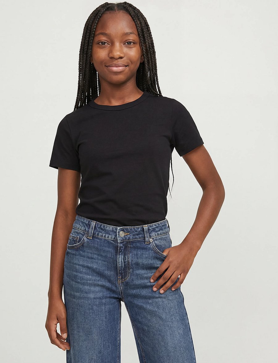 JJXX Kids - JXGIGI STR SS TEE JRS NOOS GRL - kortärmade t-shirts - black - 0
