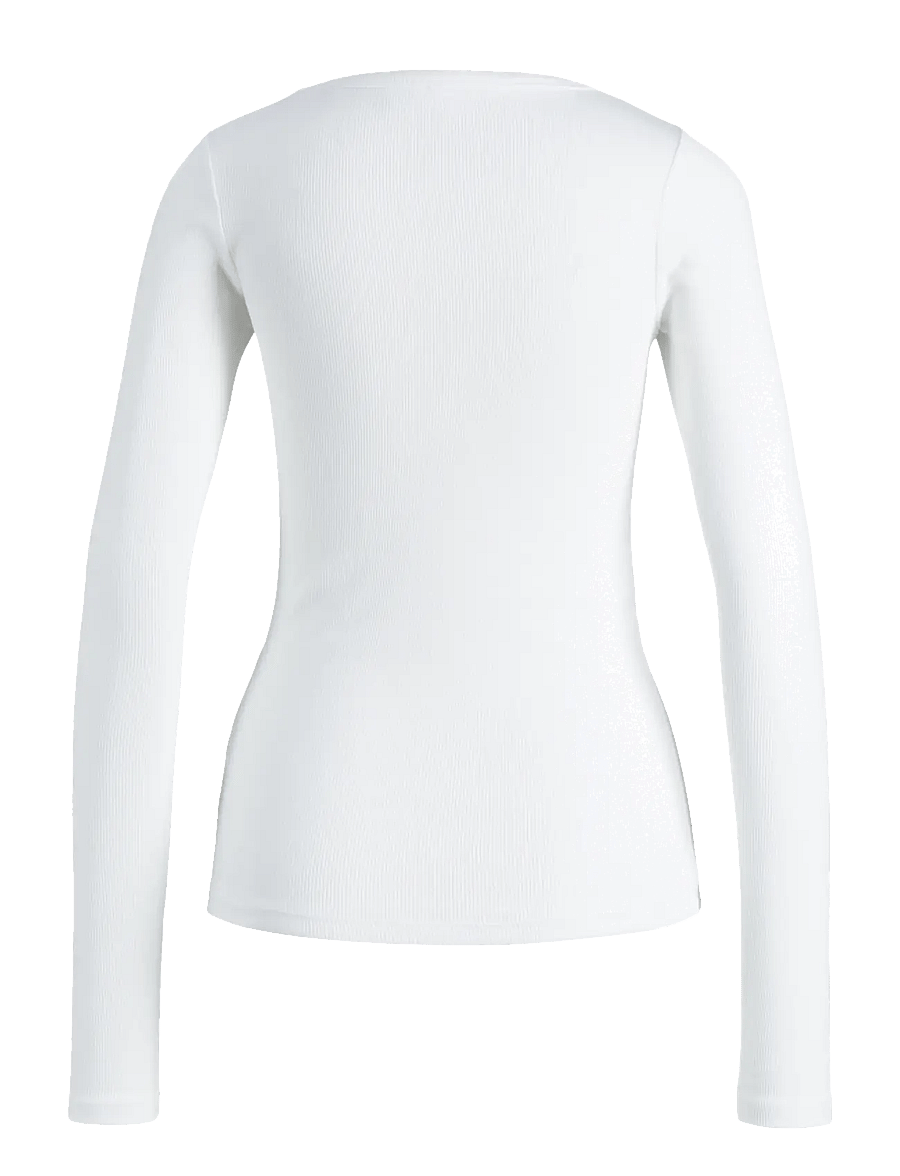 JJXX Kids - JXFREYA STR LS RIB TEE JRS NOOS GRL - bright white - 2