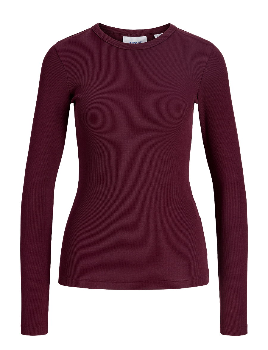 JJXX Kids - JXFREYA STR LS RIB TEE JRS NOOS GRL - winetasting - 1