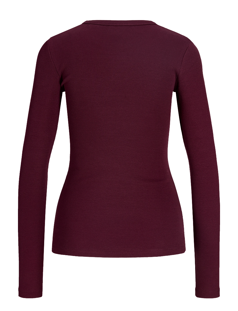 JJXX Kids - JXFREYA STR LS RIB TEE JRS NOOS GRL - winetasting - 2