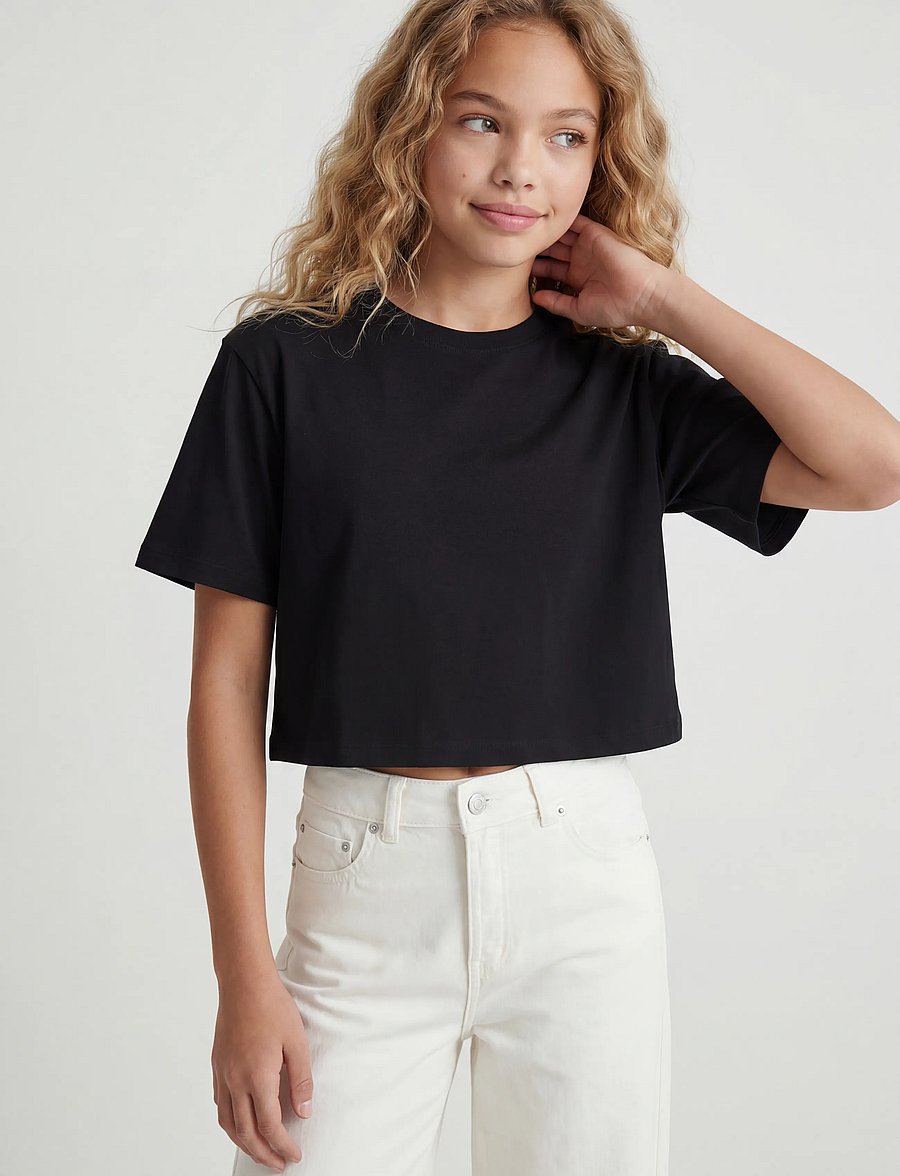JJXX Kids - JXANDREA SS CROPPED TEE JRS NOOS GRL - kurzärmelige - black - 5