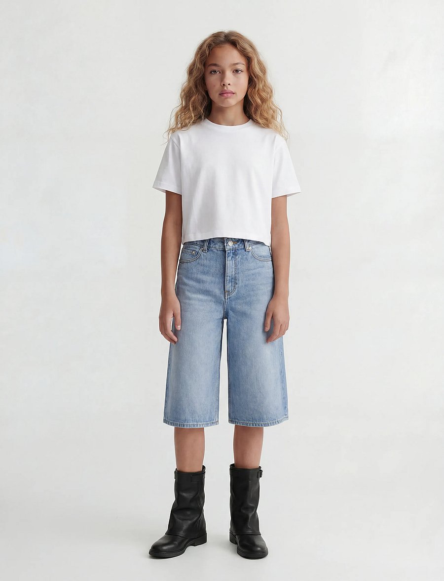 JJXX Kids - JXANDREA SS CROPPED TEE JRS NOOS GRL - kurzärmelige - bright white - 4