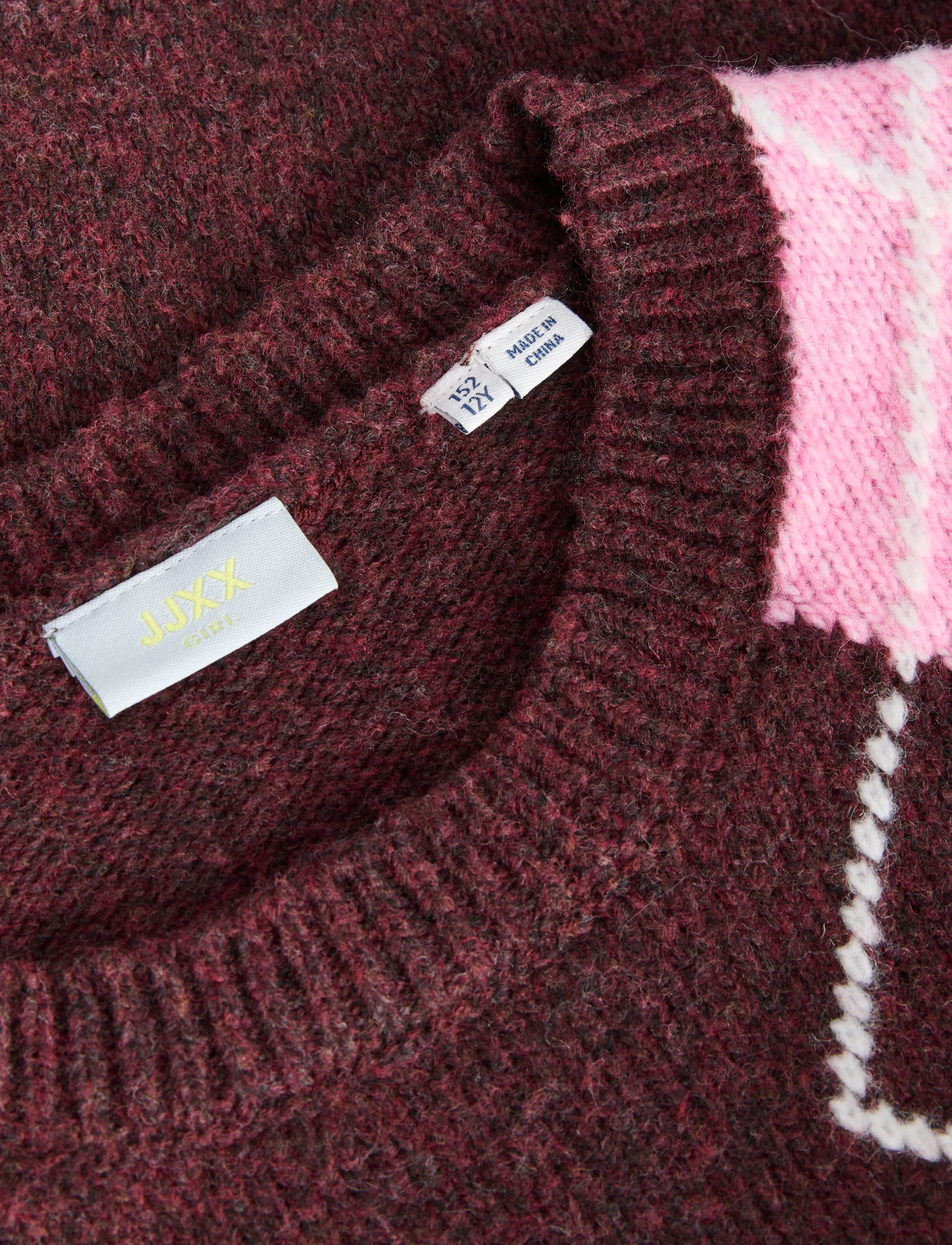 JJXX Kids - JXHARVI CREW NECK KNIT GRL - trøjer - winetasting - 3