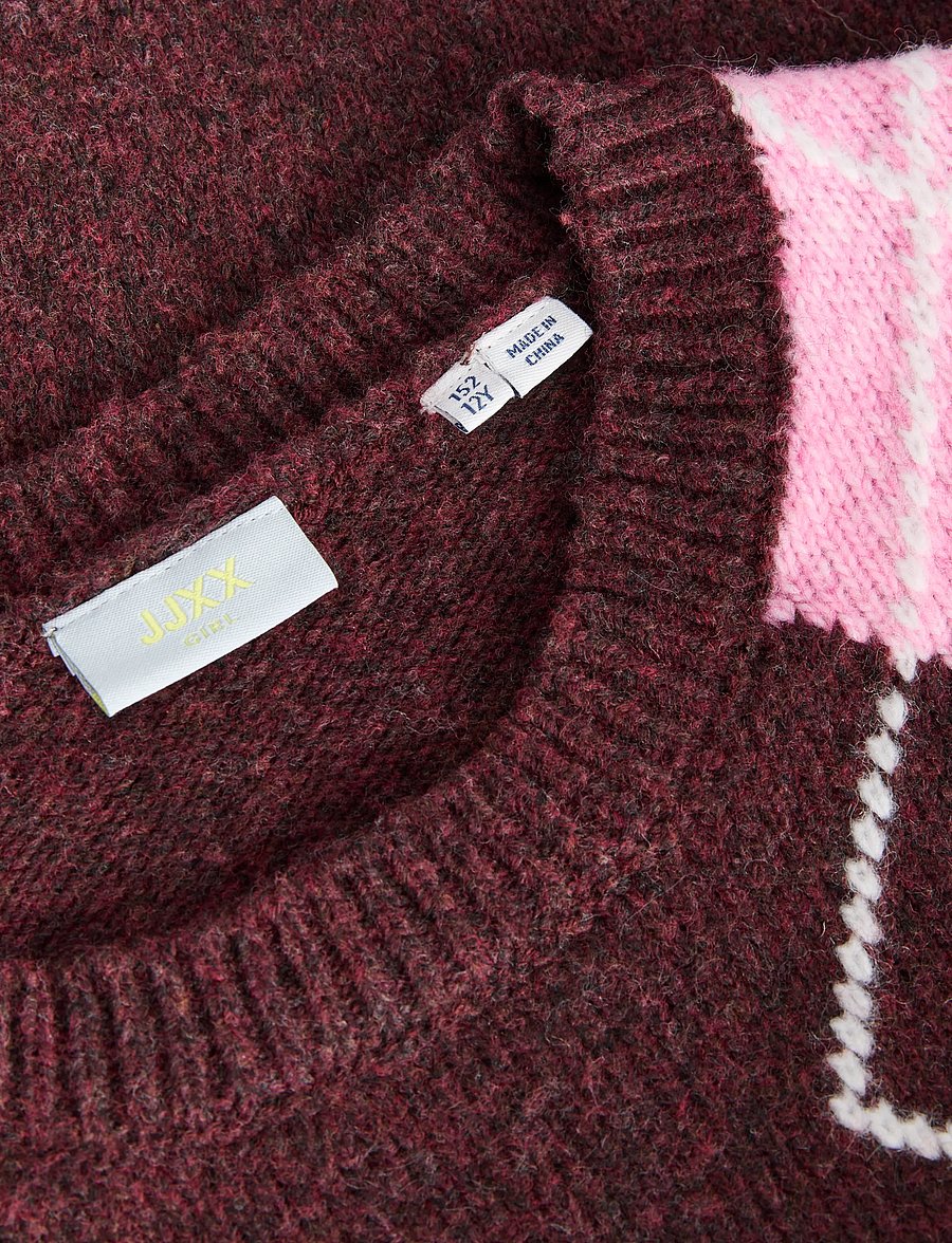 JJXX Kids - JXHARVI CREW NECK KNIT GRL - trøjer - winetasting - 3