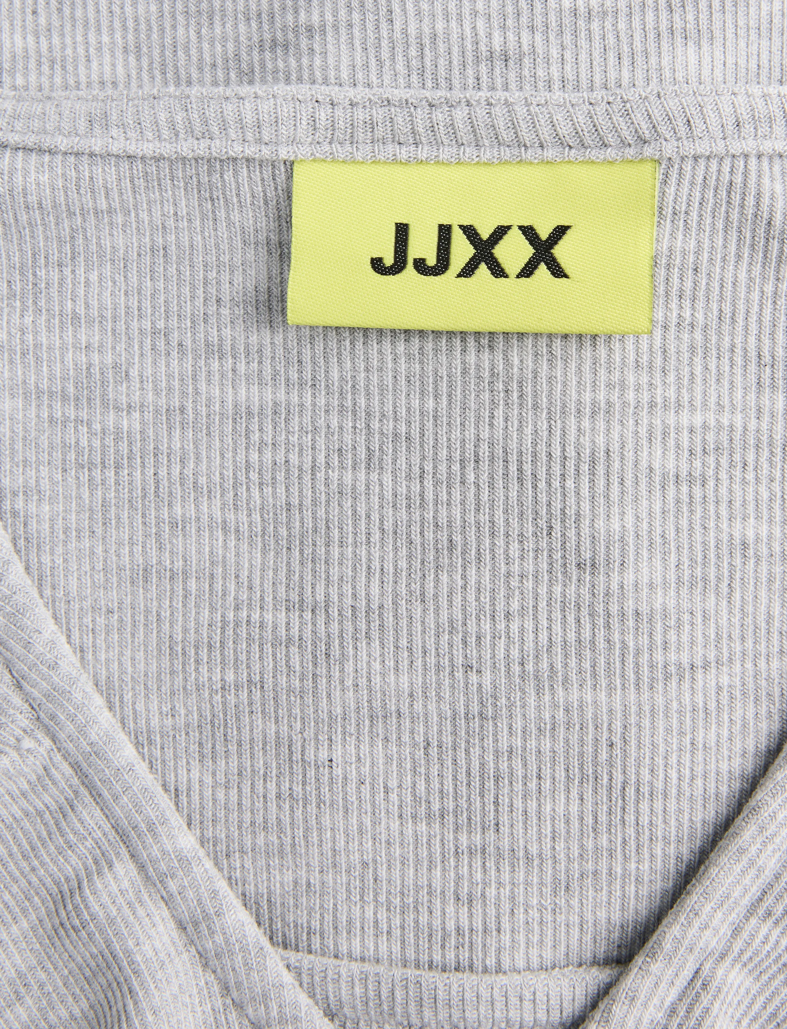 JJXX Kids - JXUMA LS RIB BOW TOP JRS GRL - långärmade t-shirts - light grey melange - 2
