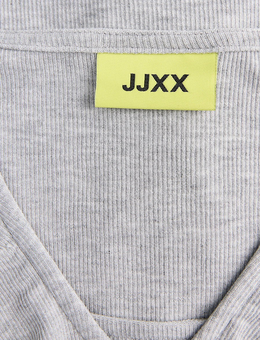 JJXX Kids - JXUMA LS RIB BOW TOP JRS GRL - långärmade t-shirts - light grey melange - 2