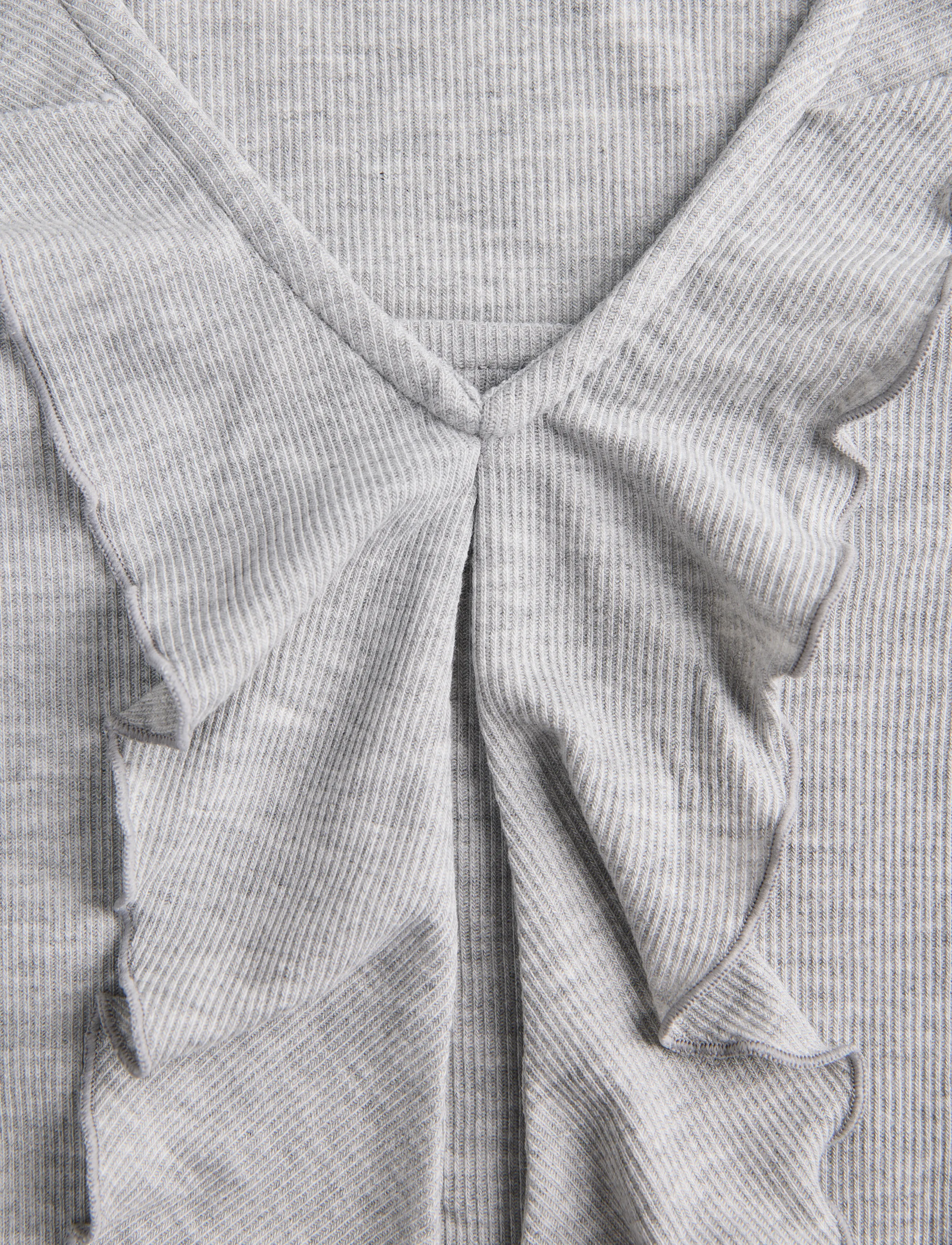 JJXX Kids - JXUMA LS RIB BOW TOP JRS GRL - långärmade t-shirts - light grey melange - 3