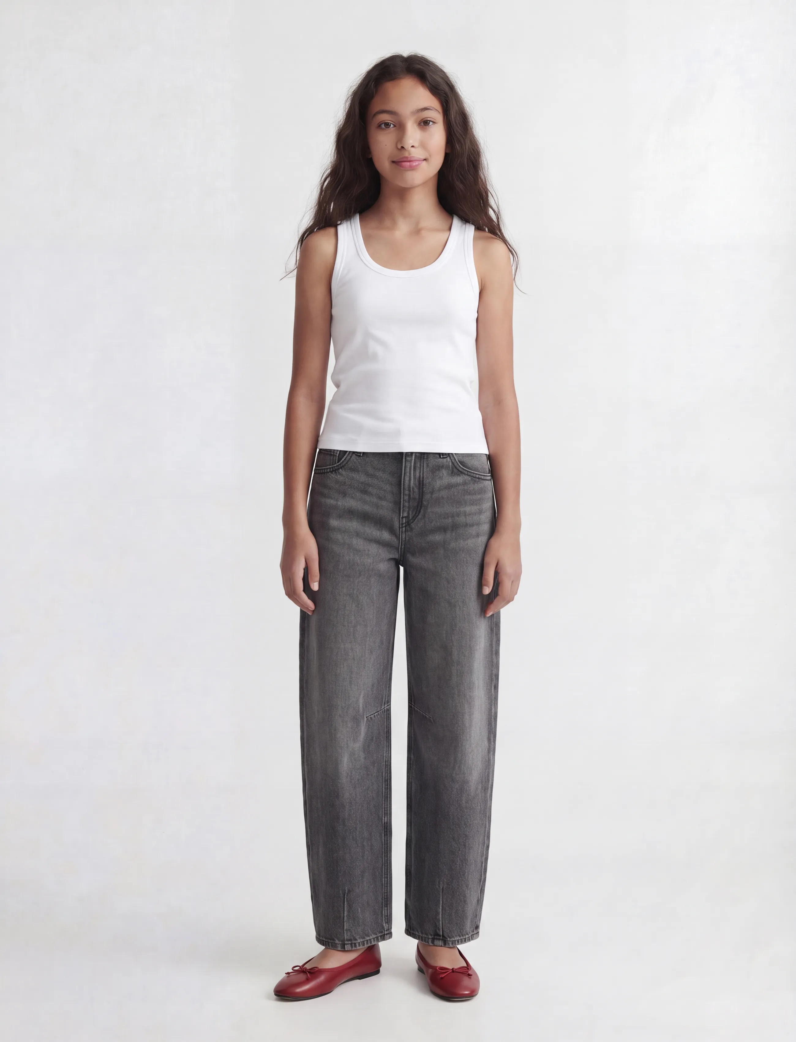 JJXX Kids - JXFUJI BARREL R426 DNM GRL - loose jeans - grey denim - 4