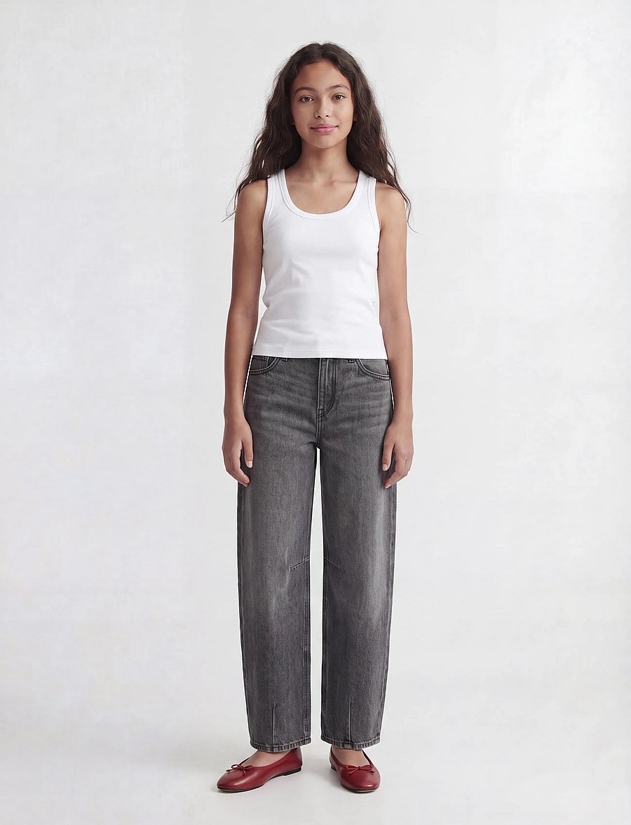 JJXX Kids - JXFUJI BARREL R426 DNM GRL - loose jeans - grey denim - 4