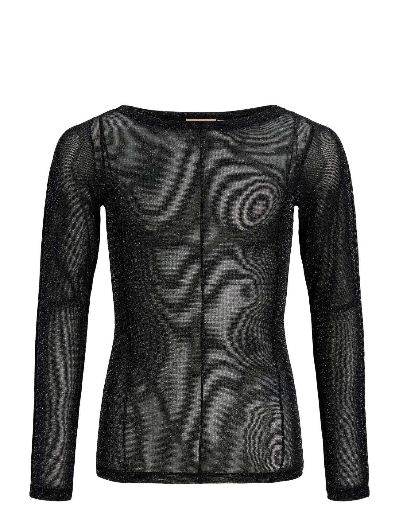 JJXX Kids JXMINNA MESH GLITTER LS TOP WVN GRL - Bluser & Tunikaer - BLACK / black
