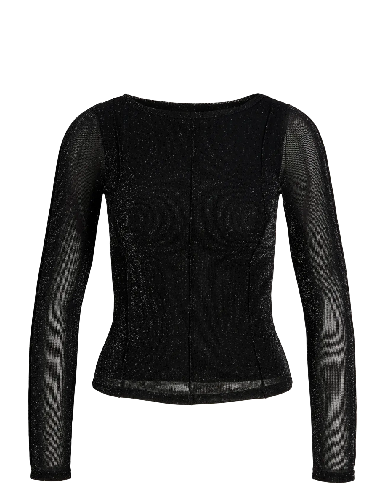 JJXX Kids JXMINNA MESH GLITTER LS TOP WVN GRL - Topid - BLACK / black