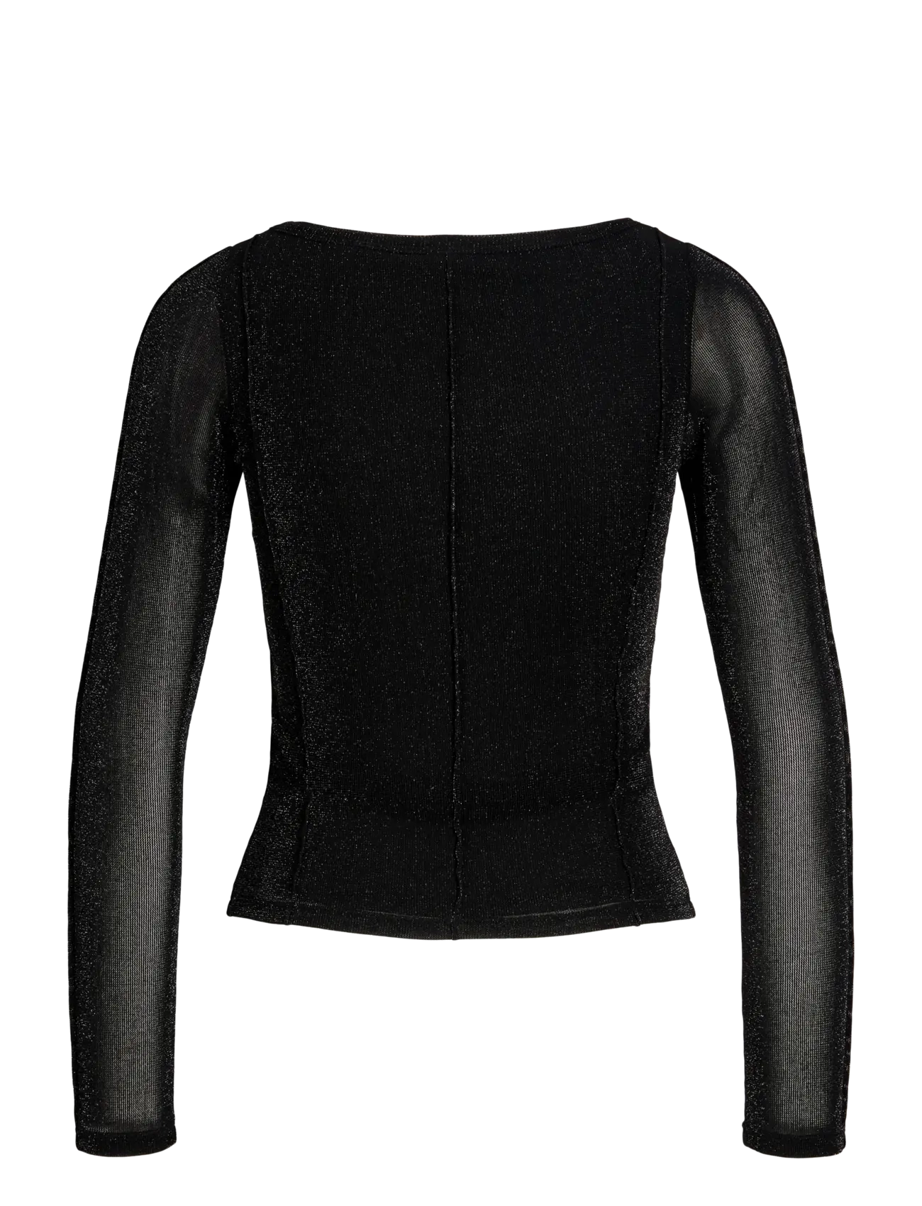 JJXX Kids - JXMINNA MESH GLITTER LS TOP WVN GRL - bluser & tunikaer - black - 1