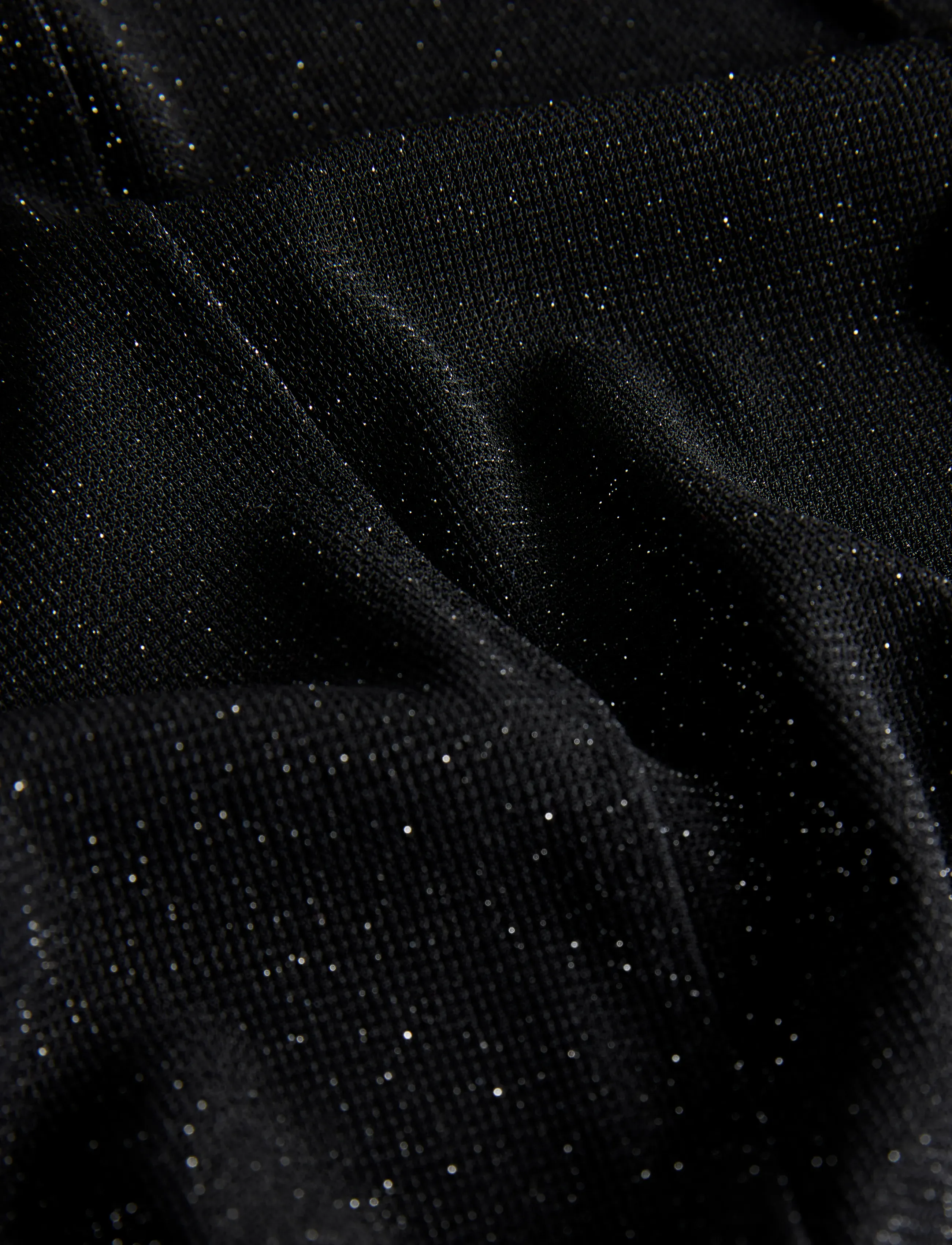 JJXX Kids - JXMINNA MESH GLITTER LS TOP WVN GRL - bluser & tunikaer - black - 2