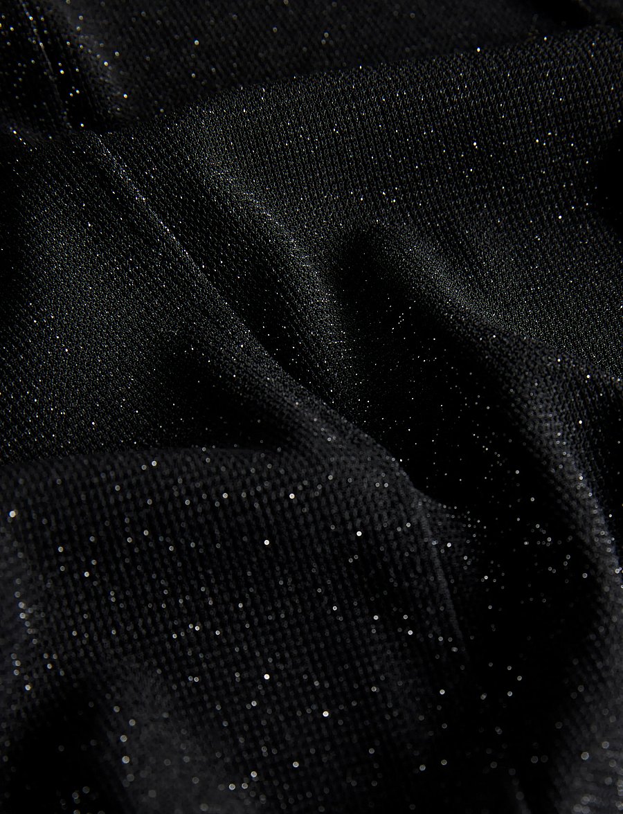 JJXX Kids - JXMINNA MESH GLITTER LS TOP WVN GRL - bluser & tunikaer - black - 2