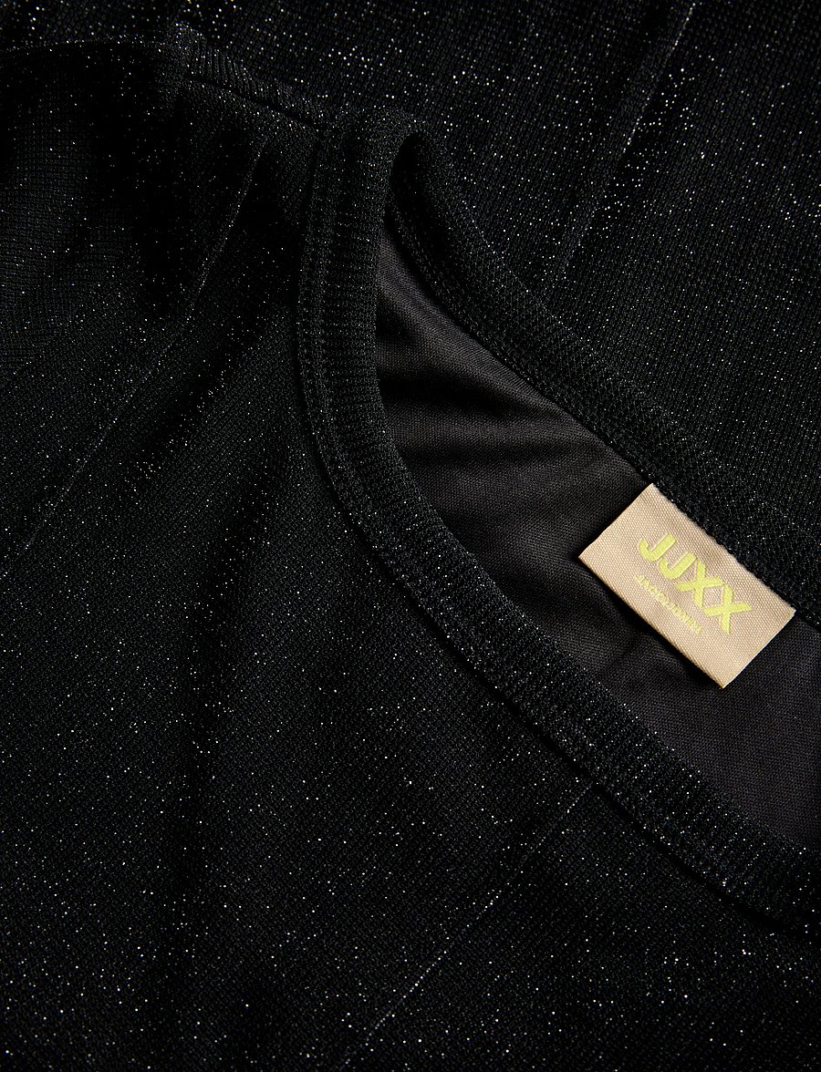 JJXX Kids - JXMINNA MESH GLITTER LS TOP WVN GRL - bluser & tunikaer - black - 3