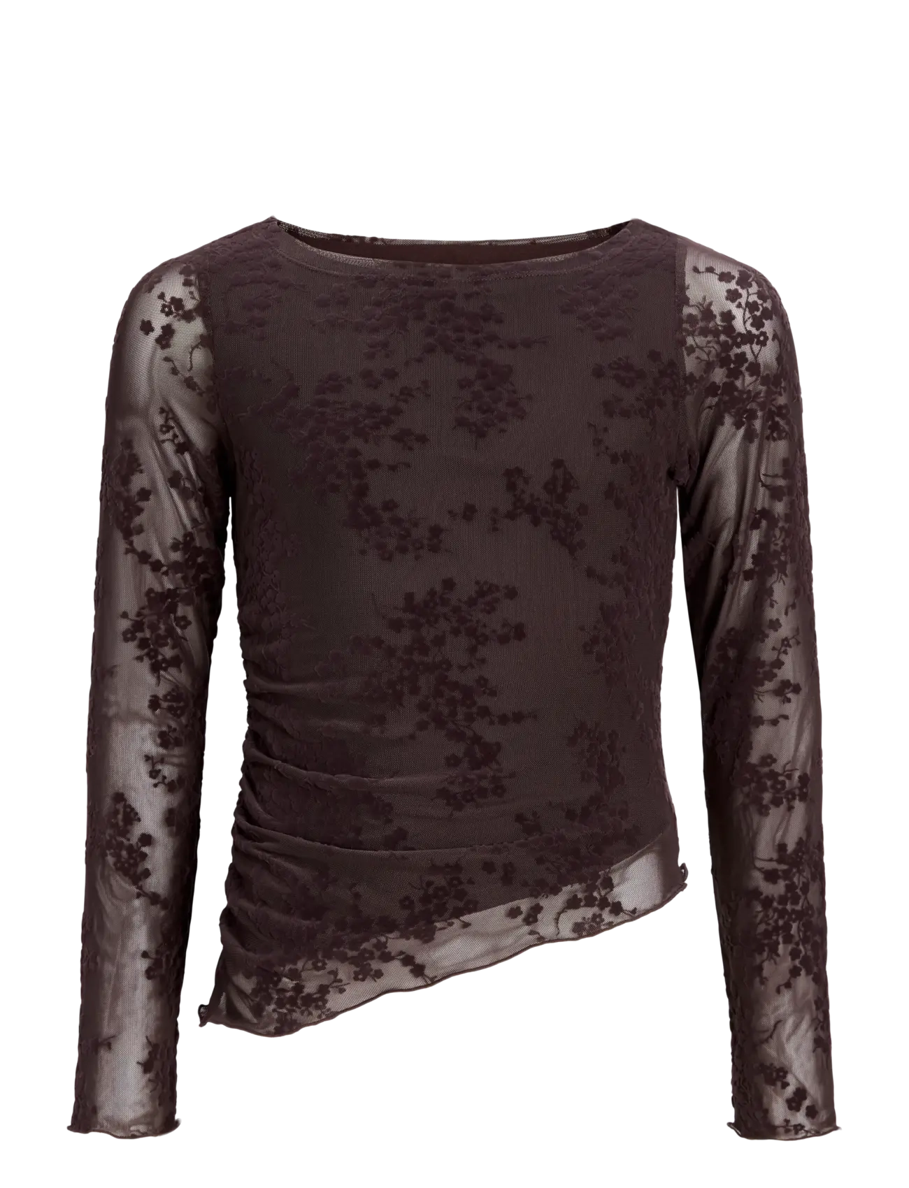 JJXX Kids JXJANA FLOCK ASSY LS TOP WVN GRL - Shop by size - DEMITASSE / brown