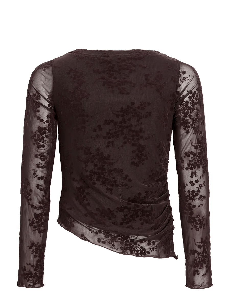 JJXX Kids - JXJANA FLOCK ASSY LS TOP WVN GRL - demitasse - 1