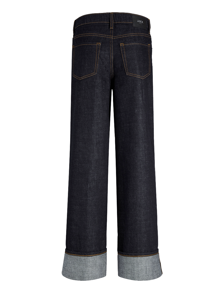 JJXX Kids - JXTOKYO VEGA FOLD UP R269 DNM GRL - hosen mit weitem bein - dark blue denim - 2