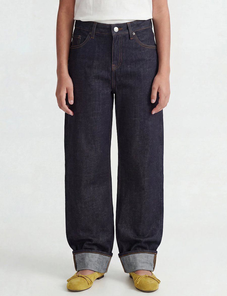 JJXX Kids - JXTOKYO VEGA FOLD UP R269 DNM GRL - hosen mit weitem bein - dark blue denim - 0