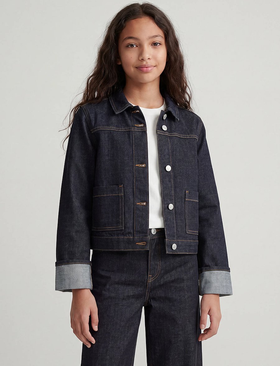 JJXX Kids - JXVEGA JACKET FOLD UP R269 DNM GRL - jeansjacken - dark blue denim - 0