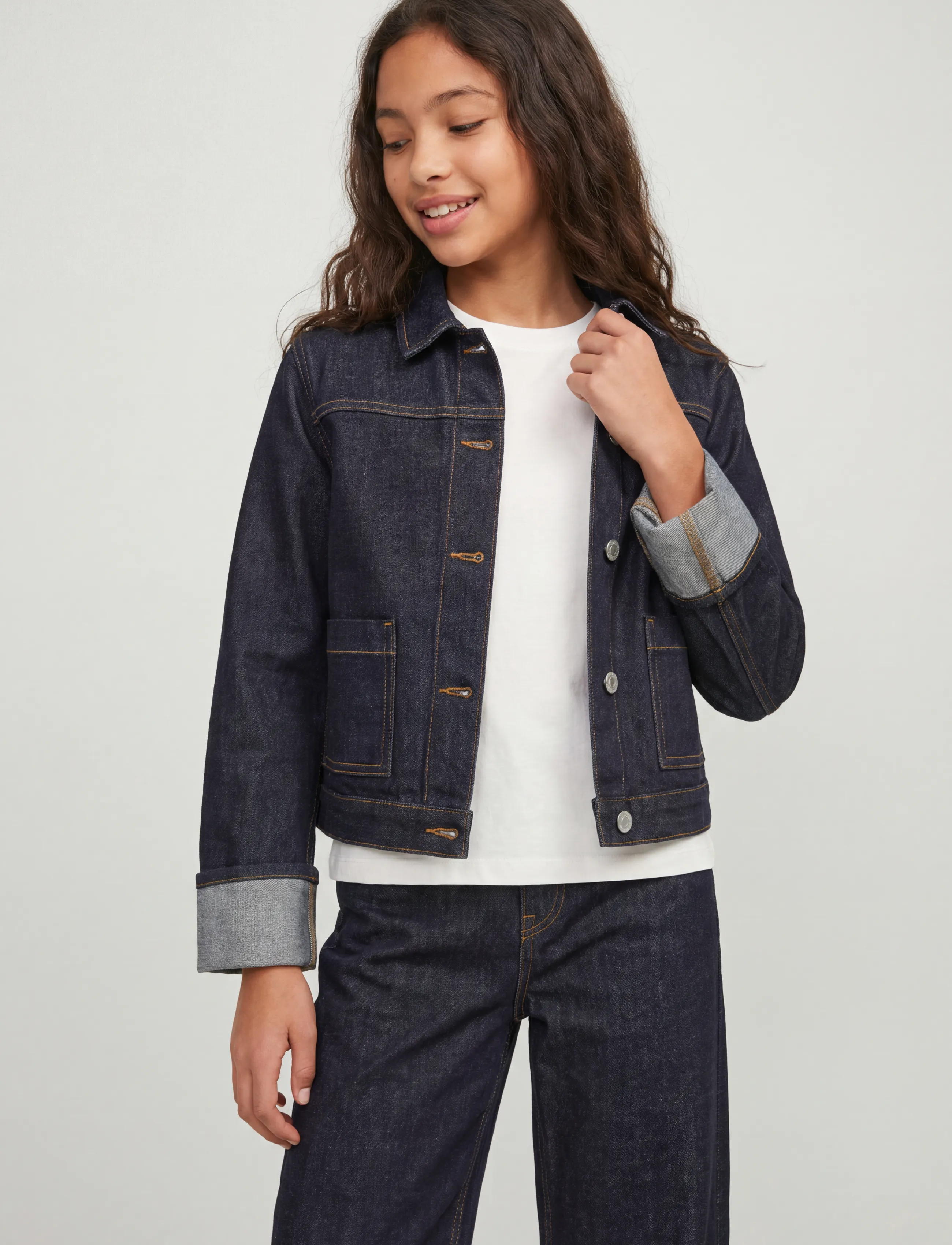 JJXX Kids - JXVEGA JACKET FOLD UP R269 DNM GRL - jeansjacken - dark blue denim - 5
