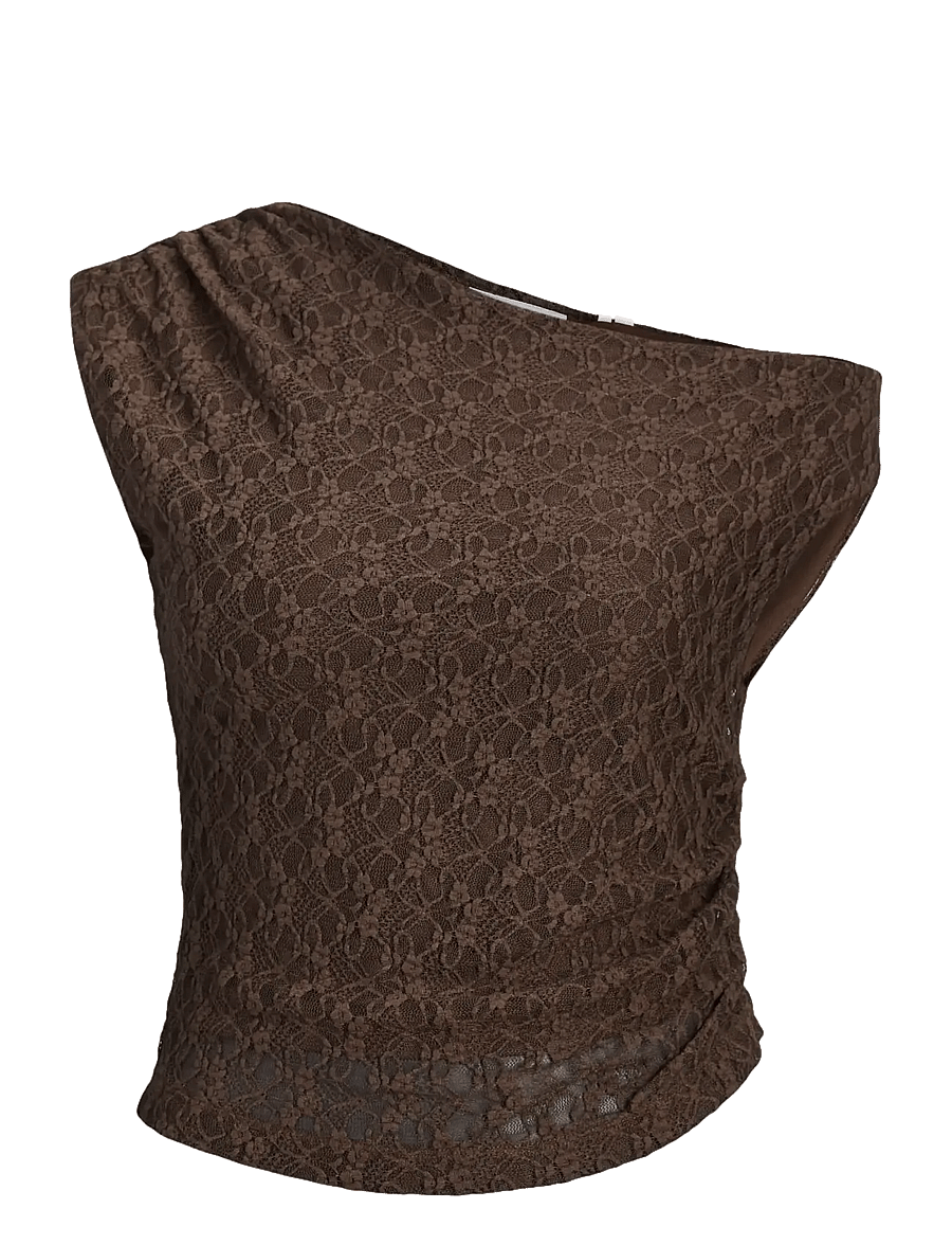 JJXX Kids - JXCLEO LACE SL ASYM TOP JRS GRL - demitasse - 0
