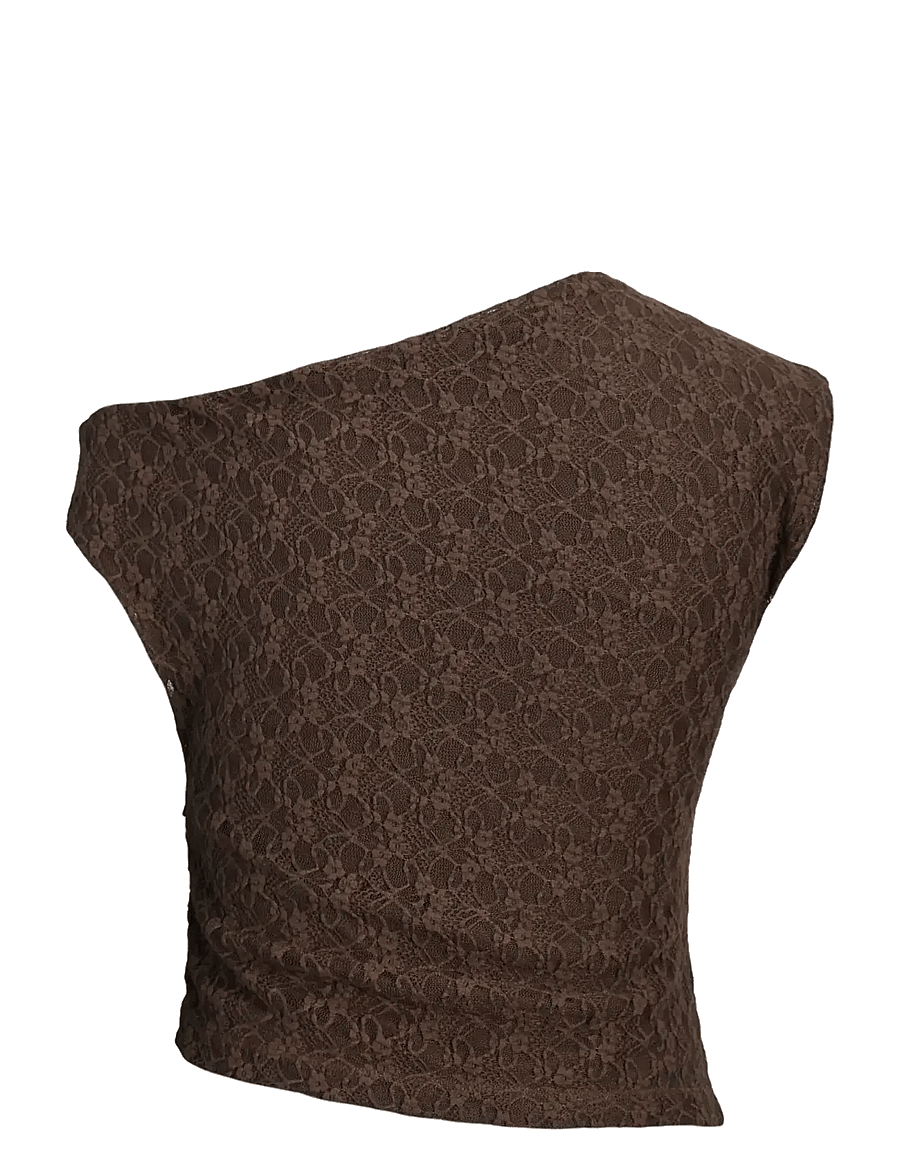 JJXX Kids - JXCLEO LACE SL ASYM TOP JRS GRL - demitasse - 1