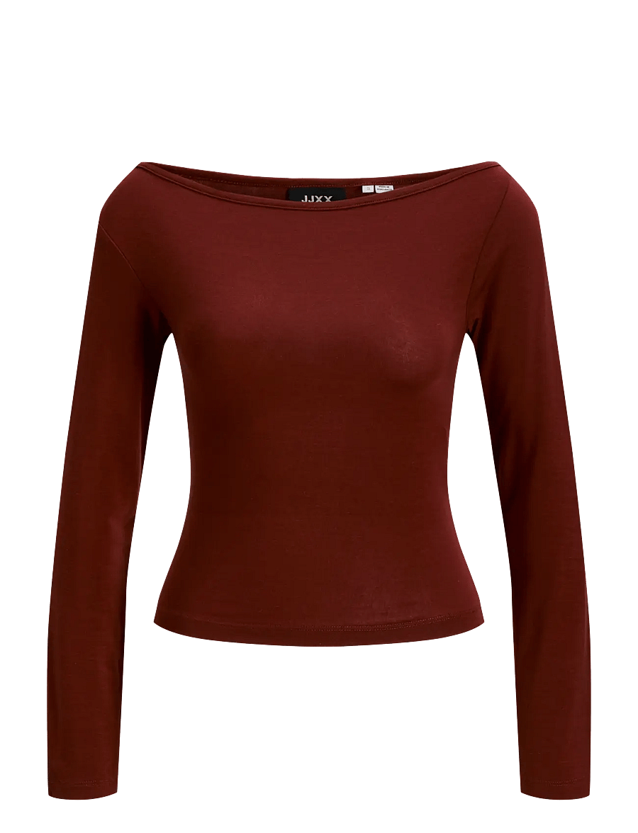 JJXX Kids - JXMAYA STR LS ASYM TOP JRS GRL - madder brown - 0