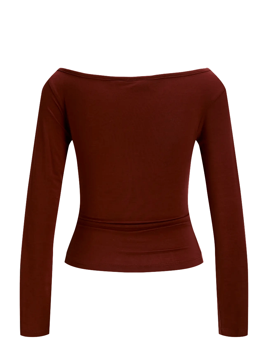 JJXX Kids - JXMAYA STR LS ASYM TOP JRS GRL - madder brown - 1