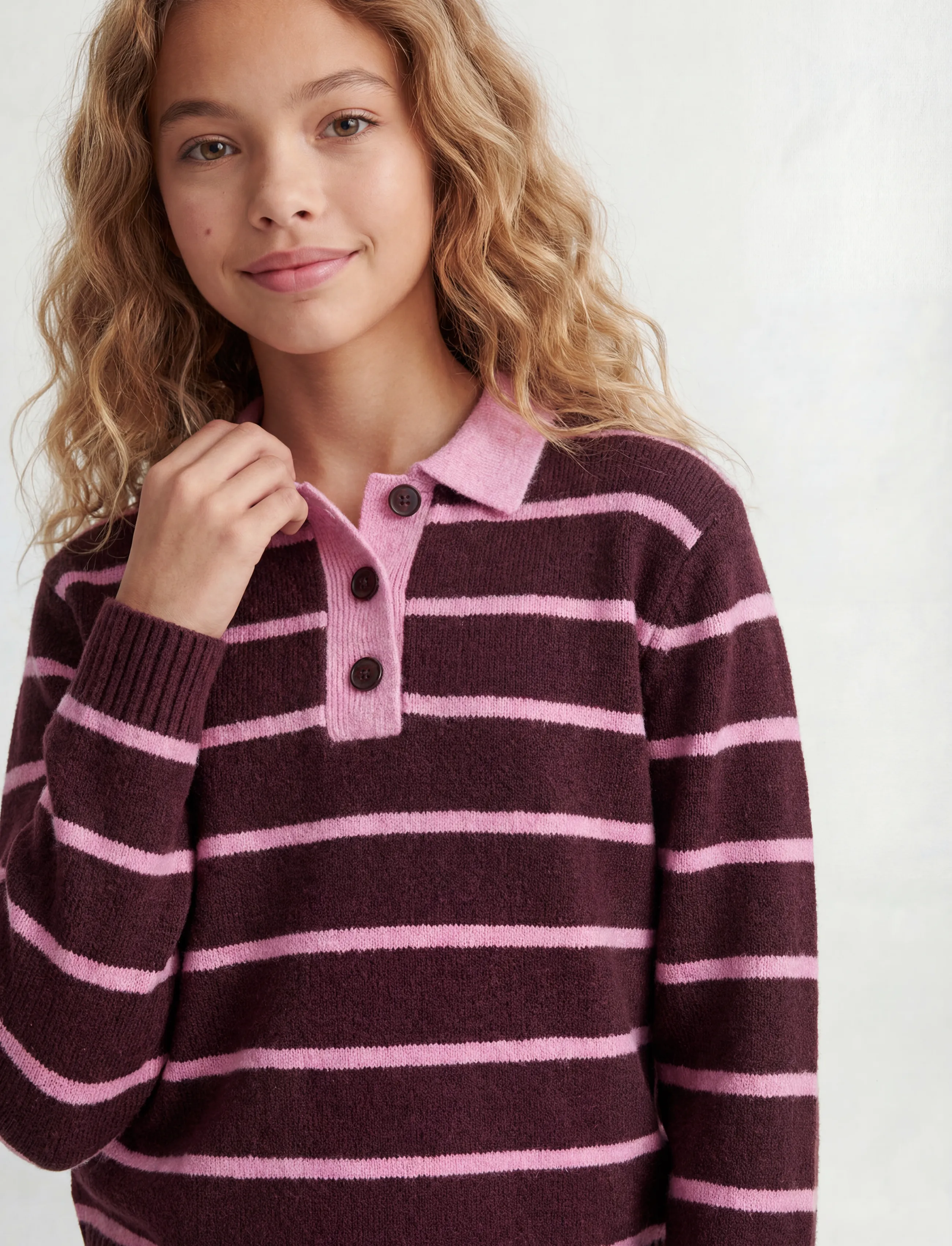 JJXX Kids - JXRUBY POLO NECK KNIT SN GRL - džemprid - orchid smoke - 5
