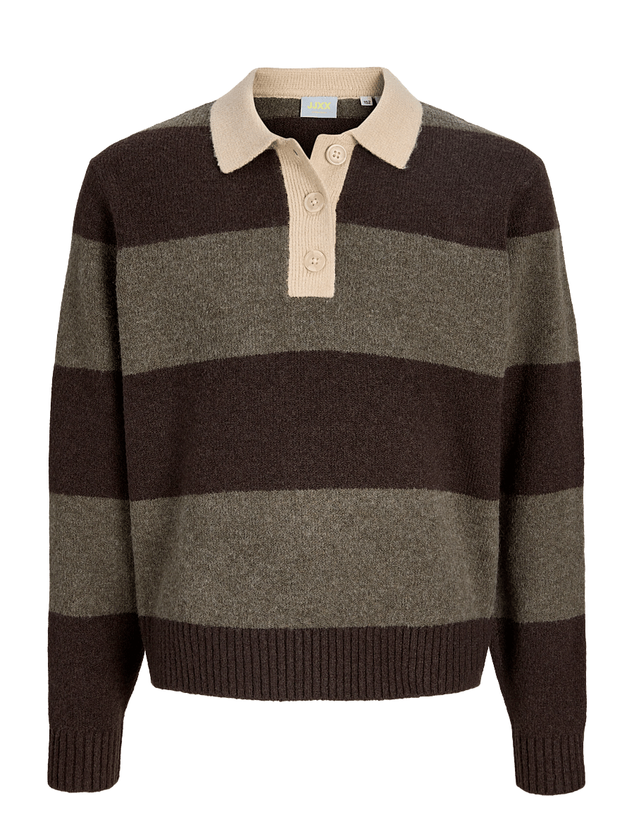 JJXX Kids - JXRUBY POLO NECK KNIT SN GRL - pullover - seal brown - 1