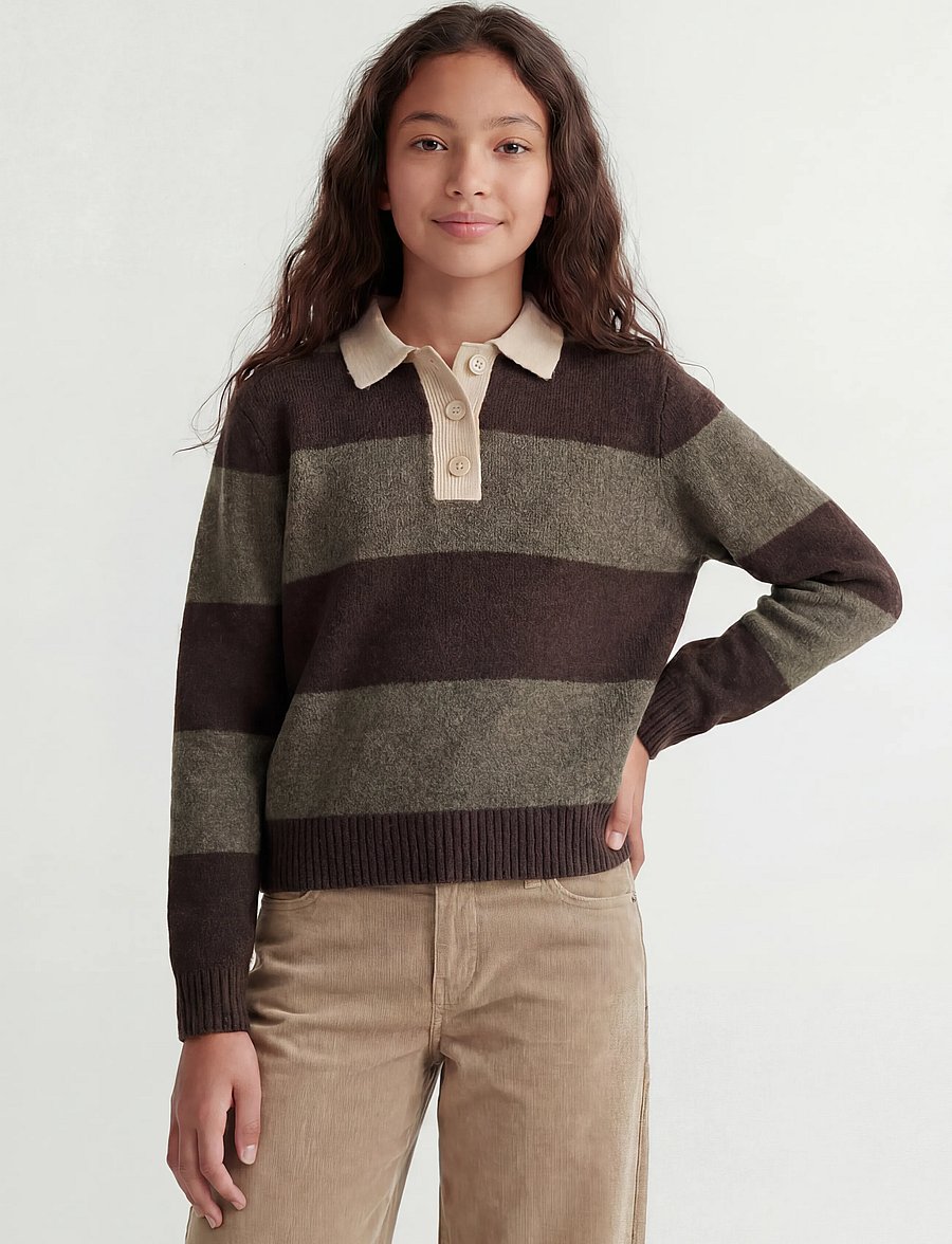 JJXX Kids - JXRUBY POLO NECK KNIT SN GRL - pullover - seal brown - 0