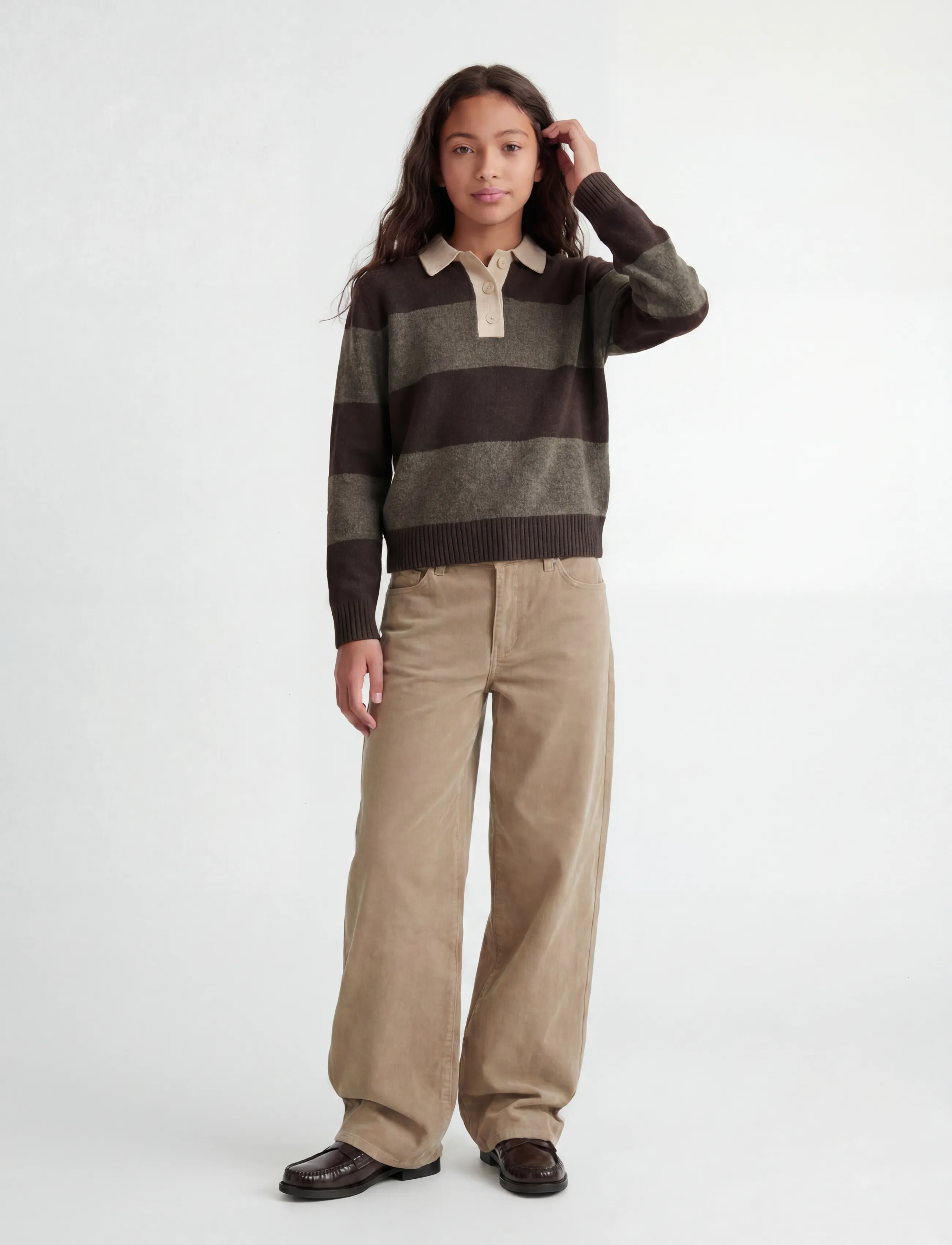 JJXX Kids - JXRUBY POLO NECK KNIT SN GRL - pullover - seal brown - 4