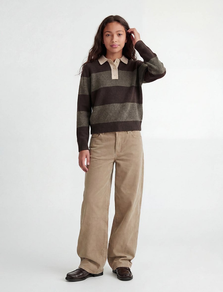 JJXX Kids - JXRUBY POLO NECK KNIT SN GRL - pullover - seal brown - 4