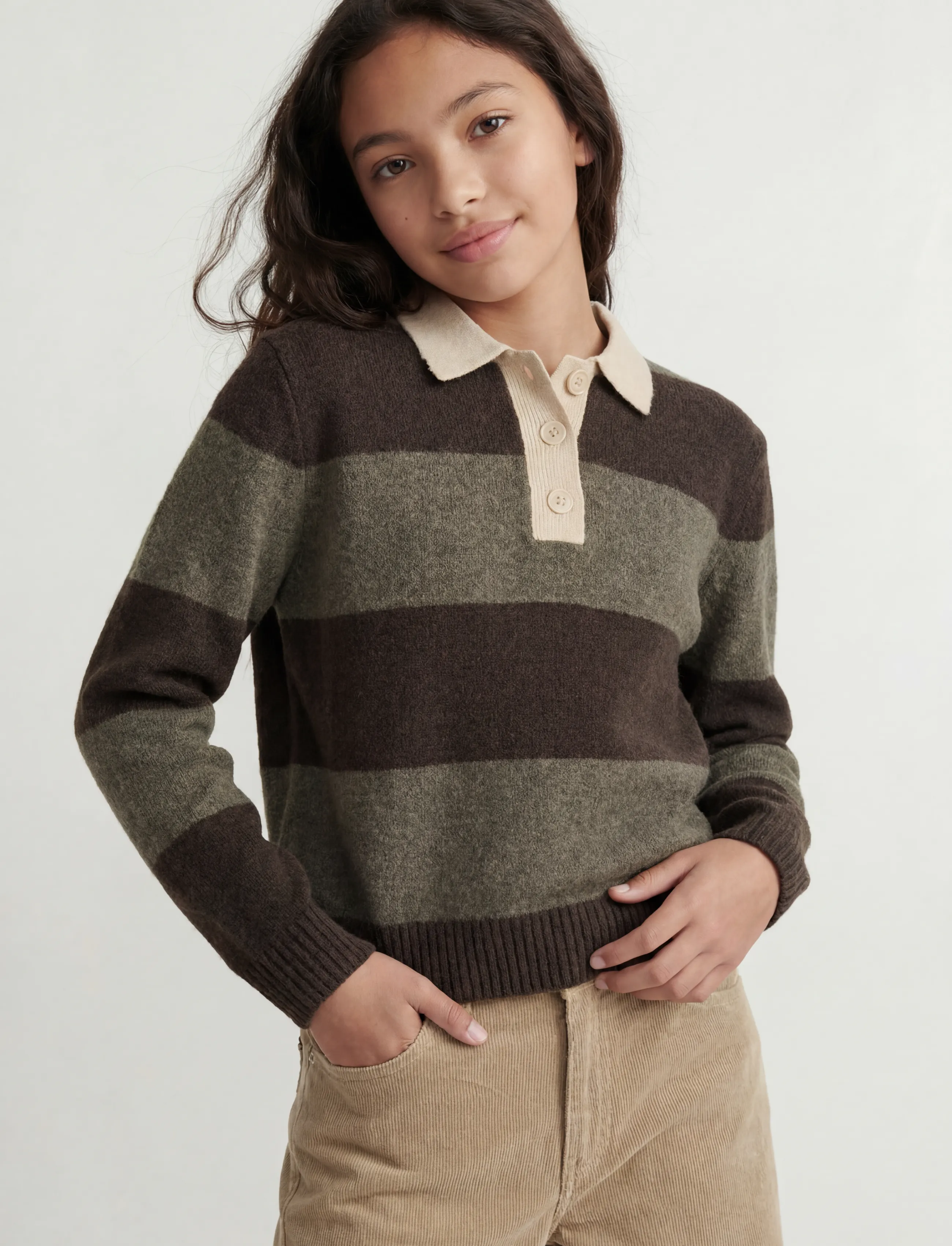 JJXX Kids - JXRUBY POLO NECK KNIT SN GRL - pullover - seal brown - 5