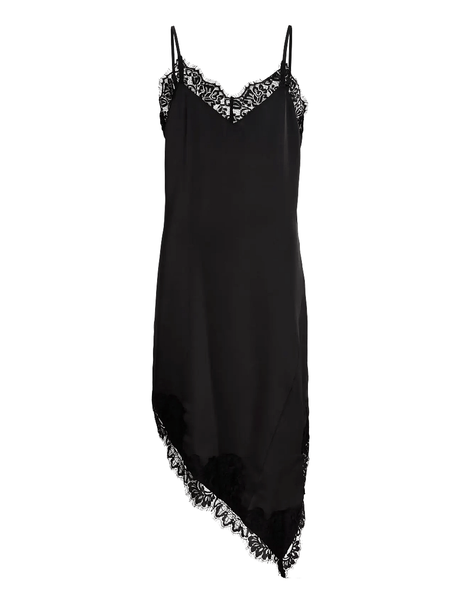 JJXX Kids - JXVIMA SATIN SL LACE MIX DRESS WVN GRL - black - 0