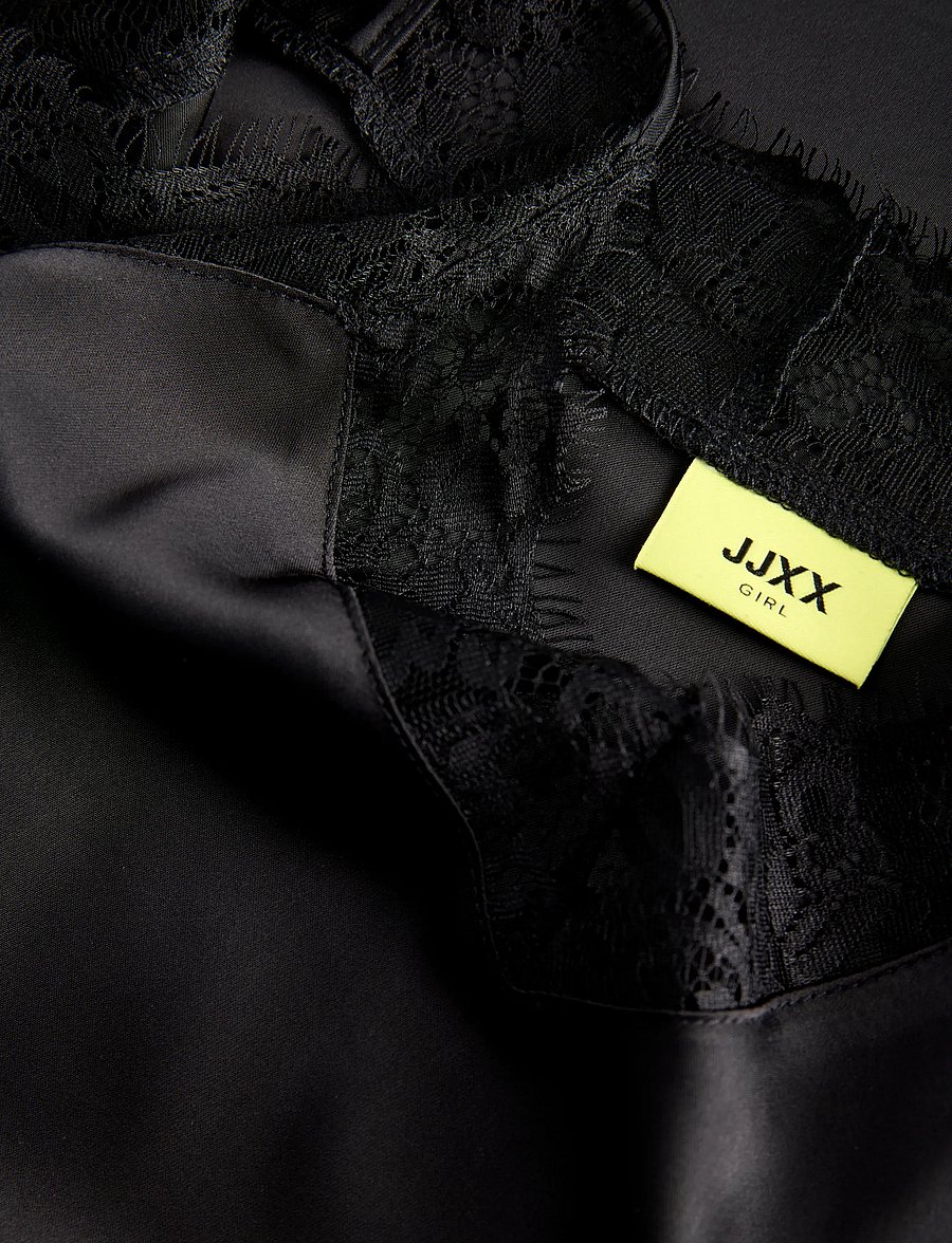 JJXX Kids - JXVIMA SATIN SL LACE MIX DRESS WVN GRL - black - 2