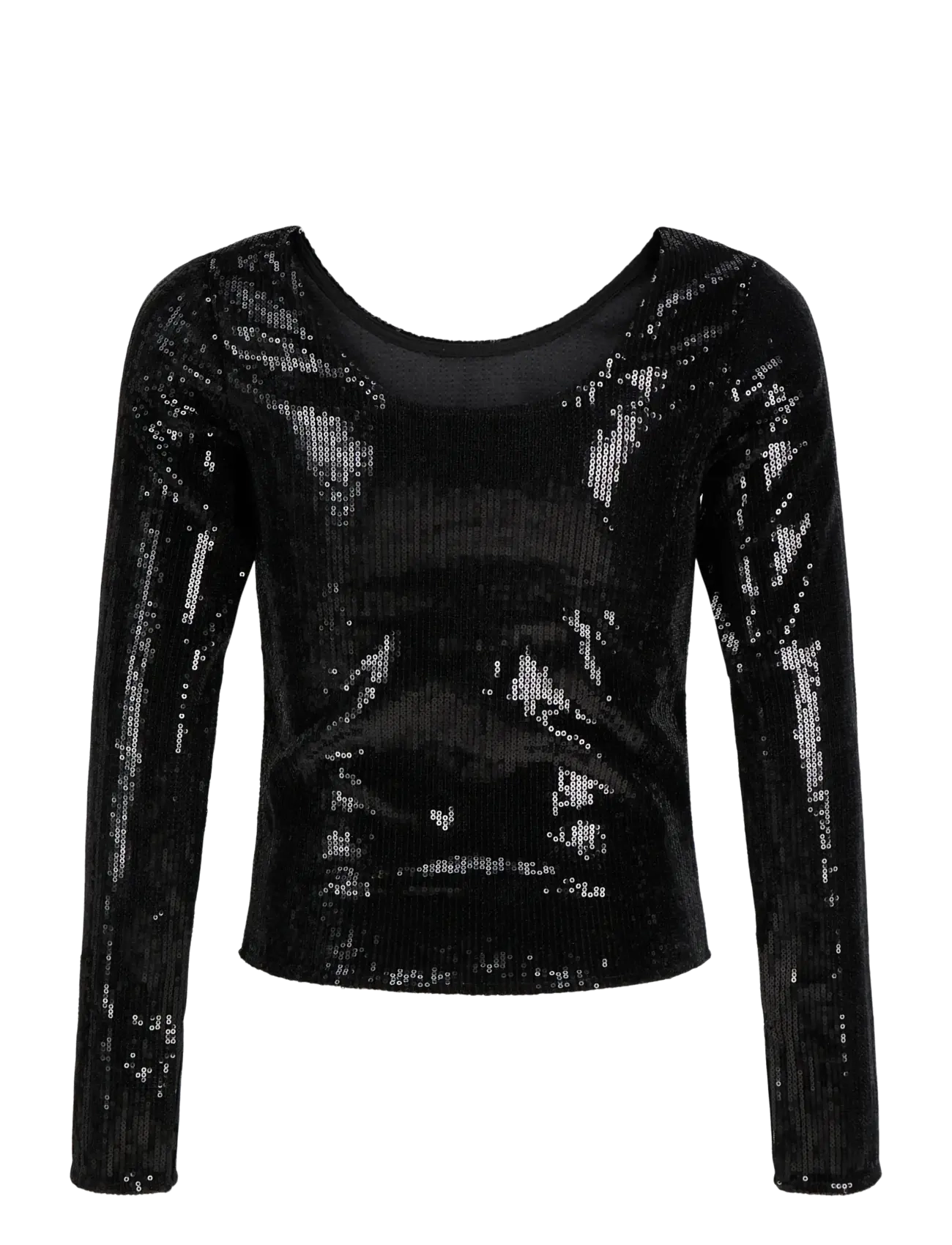 JJXX Kids - JXNANI SEQUIN LS TOP WVN GRL - bluser & tunikaer - black - 1