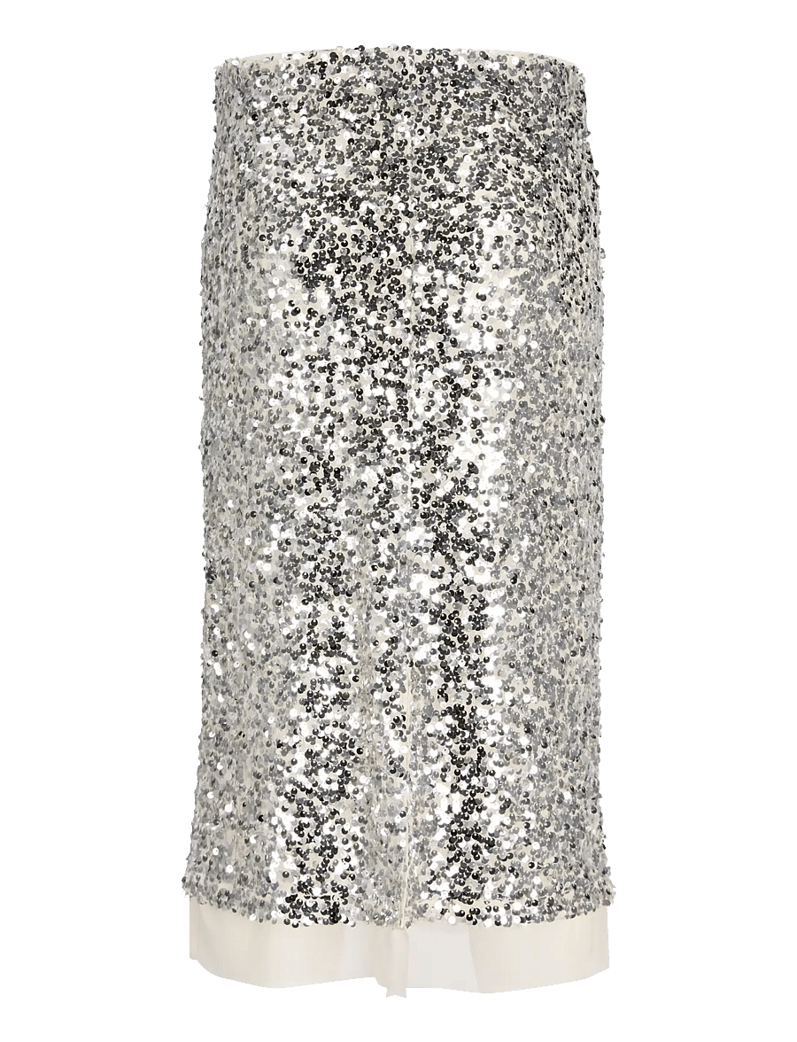 JJXX Kids - JXZOLA SEQUIN SKIRT WVN GRL - maksiseelikud - silver - 1