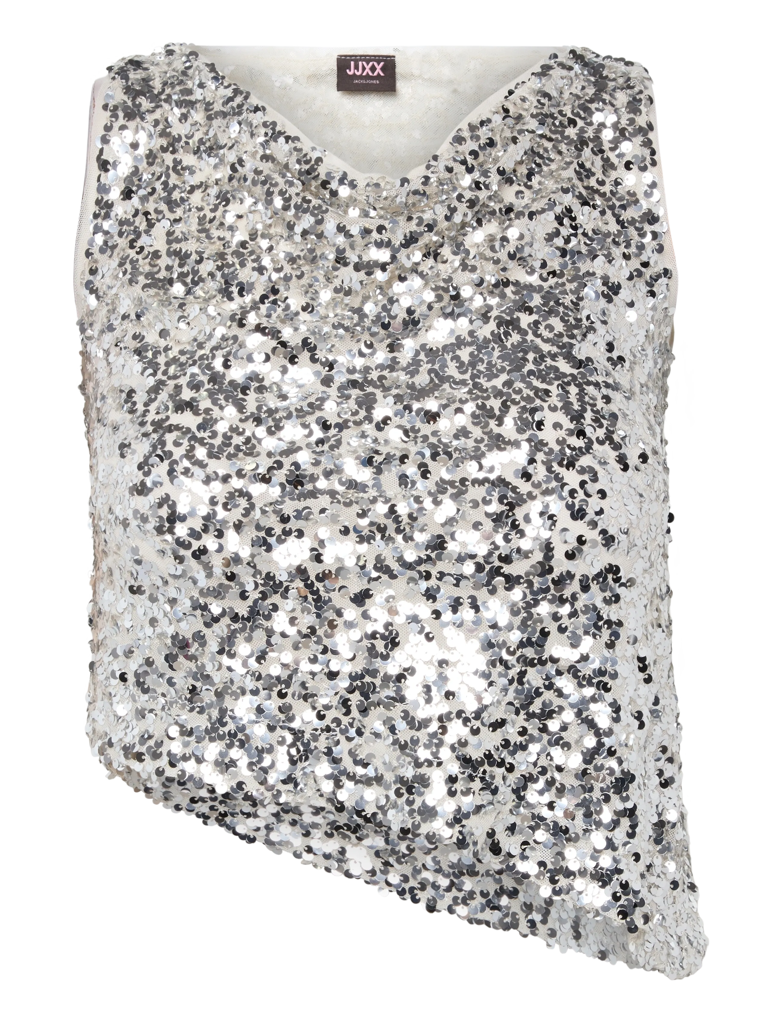 JJXX Kids JXZOLA SEQUIN SL TOP WVN GRL - Shop by size - SILVER / silver
