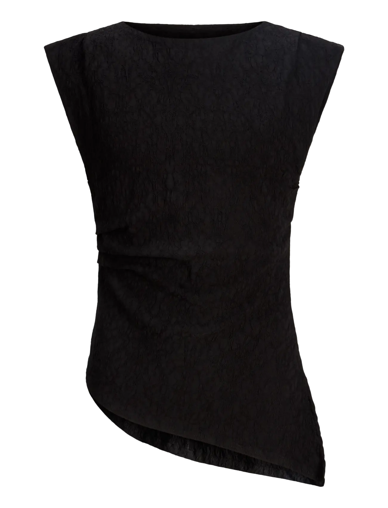 JJXX Kids JXVINNIE CAT STRUCTURE SL TOP WVN GRL - Short-sleeved t-shirts - BLACK / black